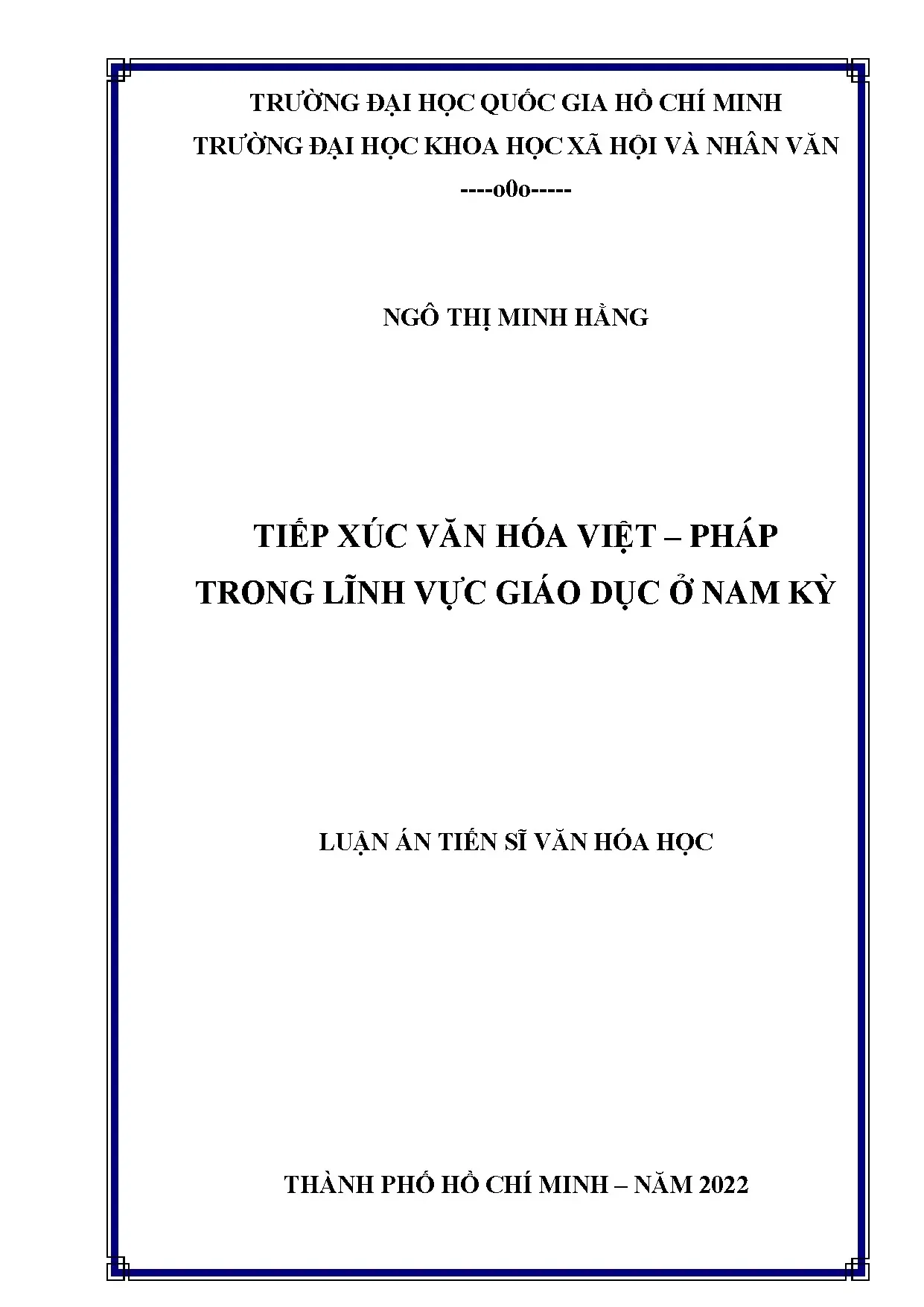 Tiếp xúc văn hóa Việt - Pháp trong giáo dục Nam Kỳ