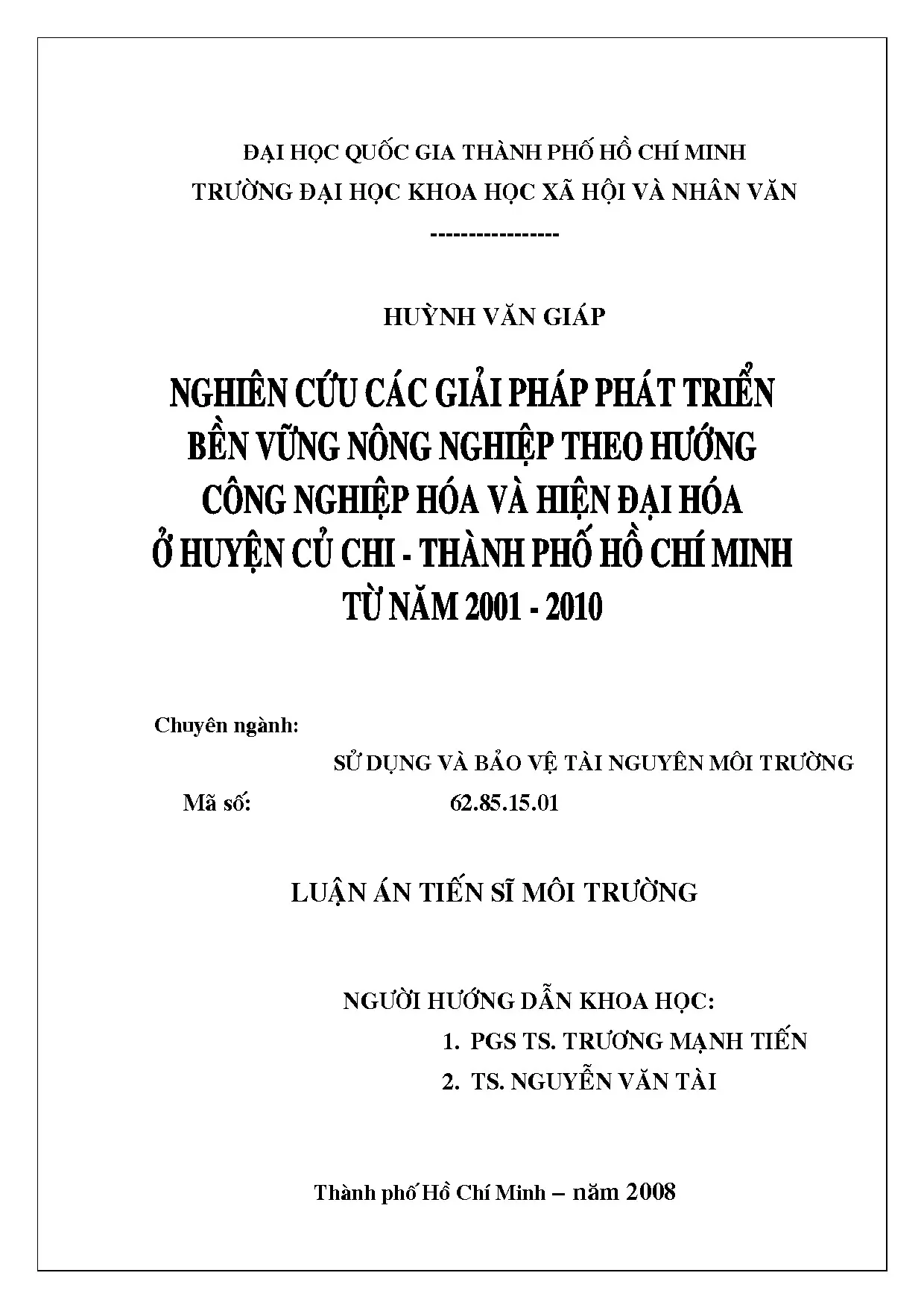 Nghiên cứu các giải pháp phát triển bền vững nông nghiệp the