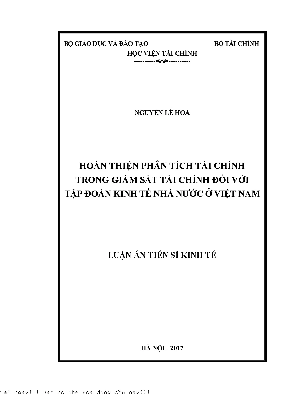 Hoàn thiện phân tích tài chính trong giám sát tài chính đối