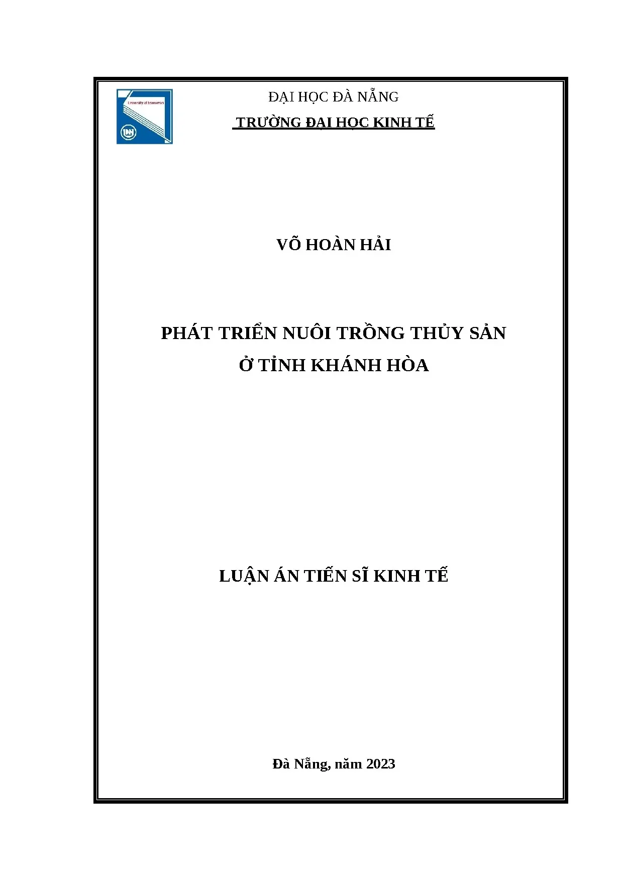 Phát triển Nuôi trồng Thủy sản tỉnh Khánh Hòa