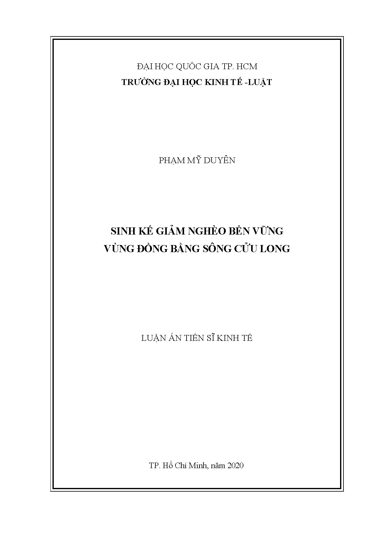 Sinh kế giảm nghèo bền vững Đồng bằng sông Cửu Long