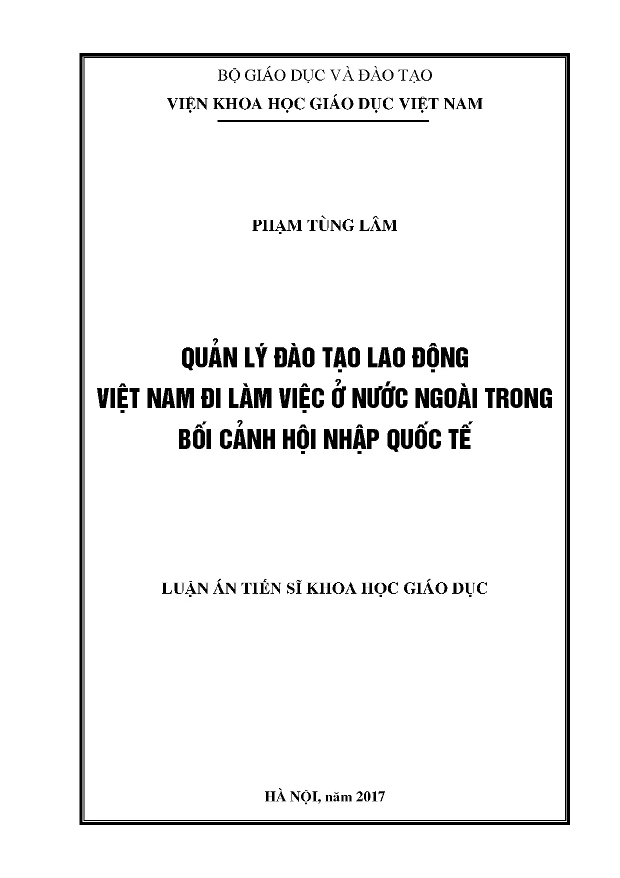 Quản lý đào tạo lao động Việt Nam đi làm việc ở nước ngoài