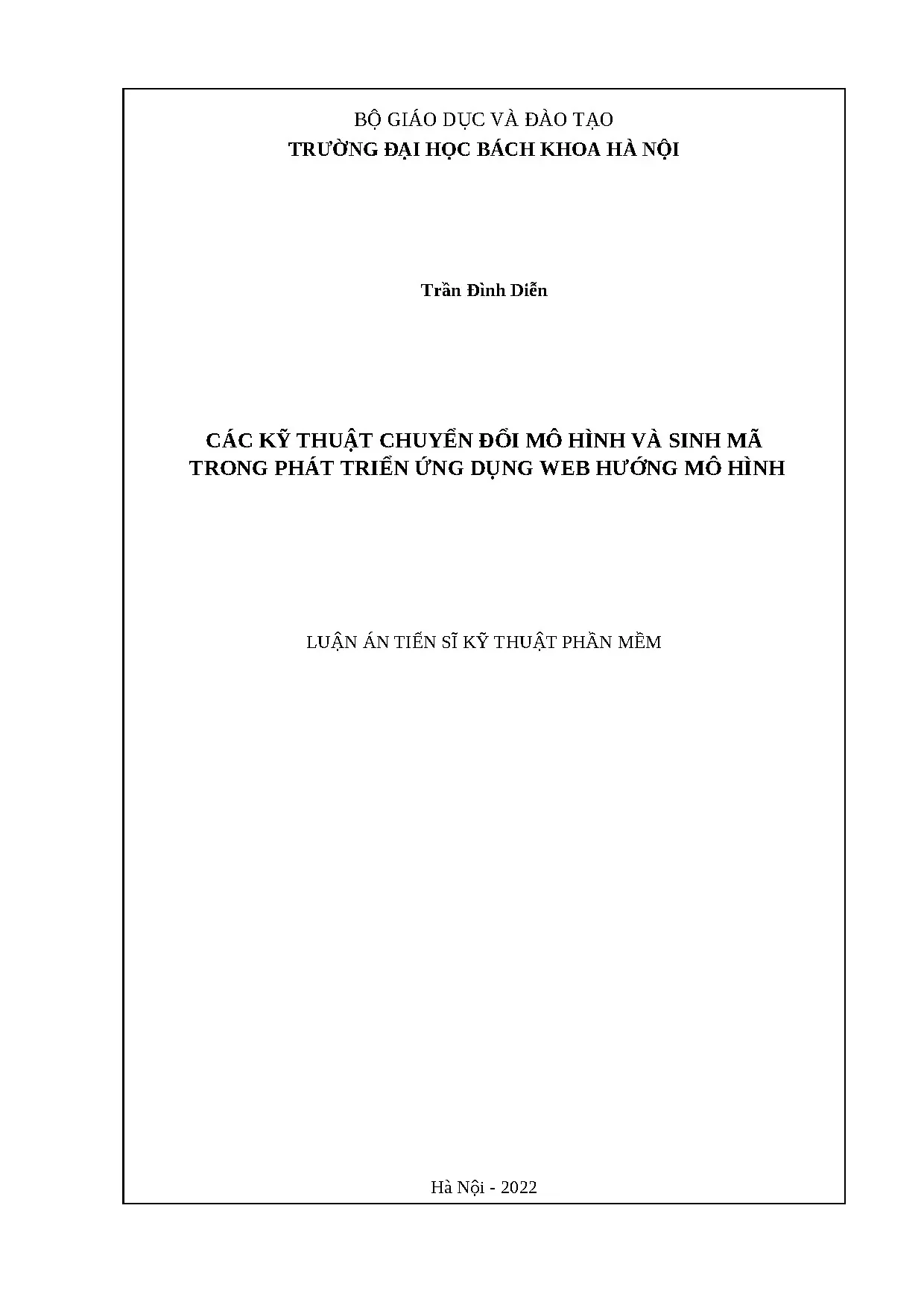 Các kỹ thuật chuyển đổi mô hình và sinh mã trong phát triển