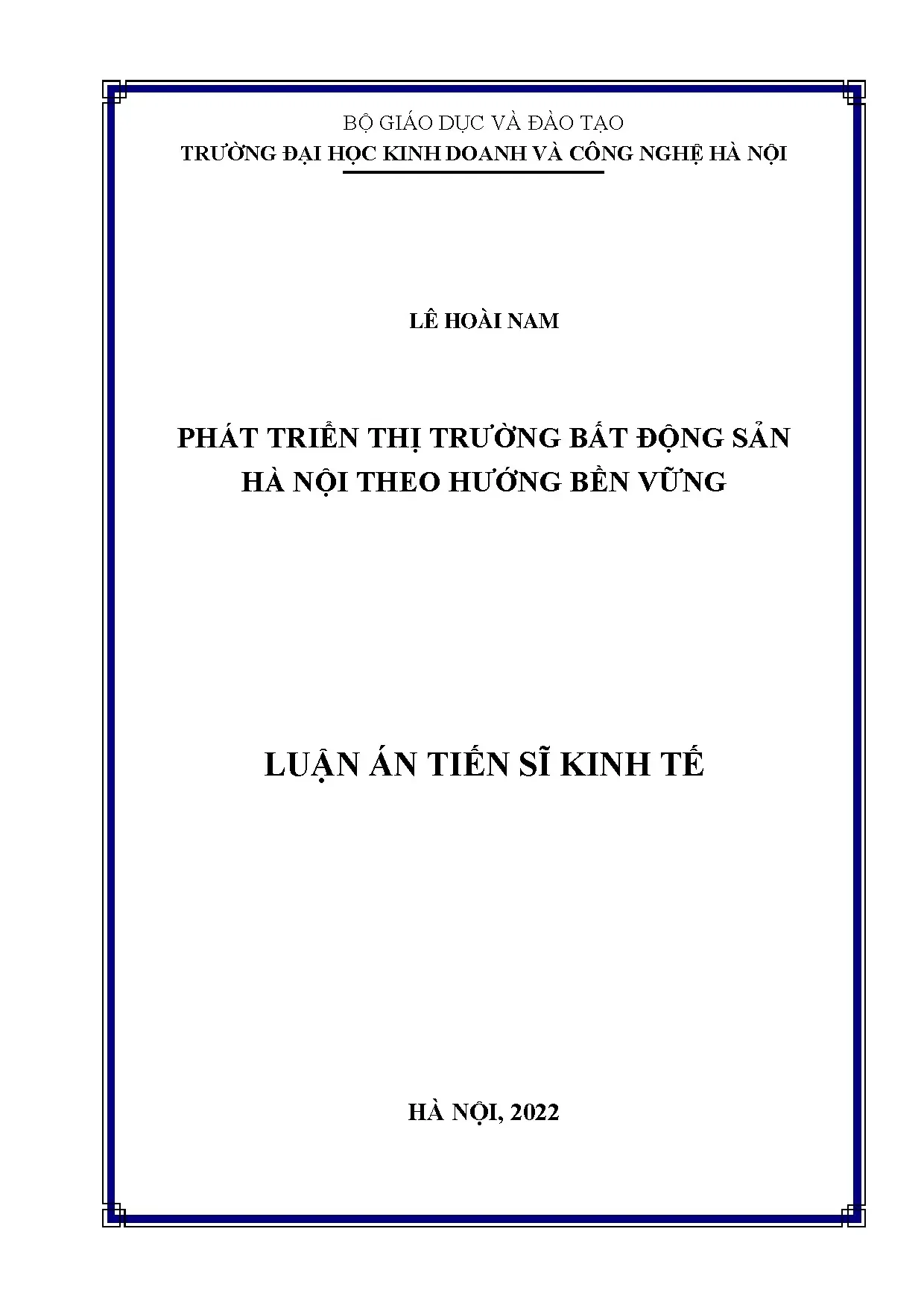 Phát triển thị trường bất động sản hà nội theo hướng bền vữn