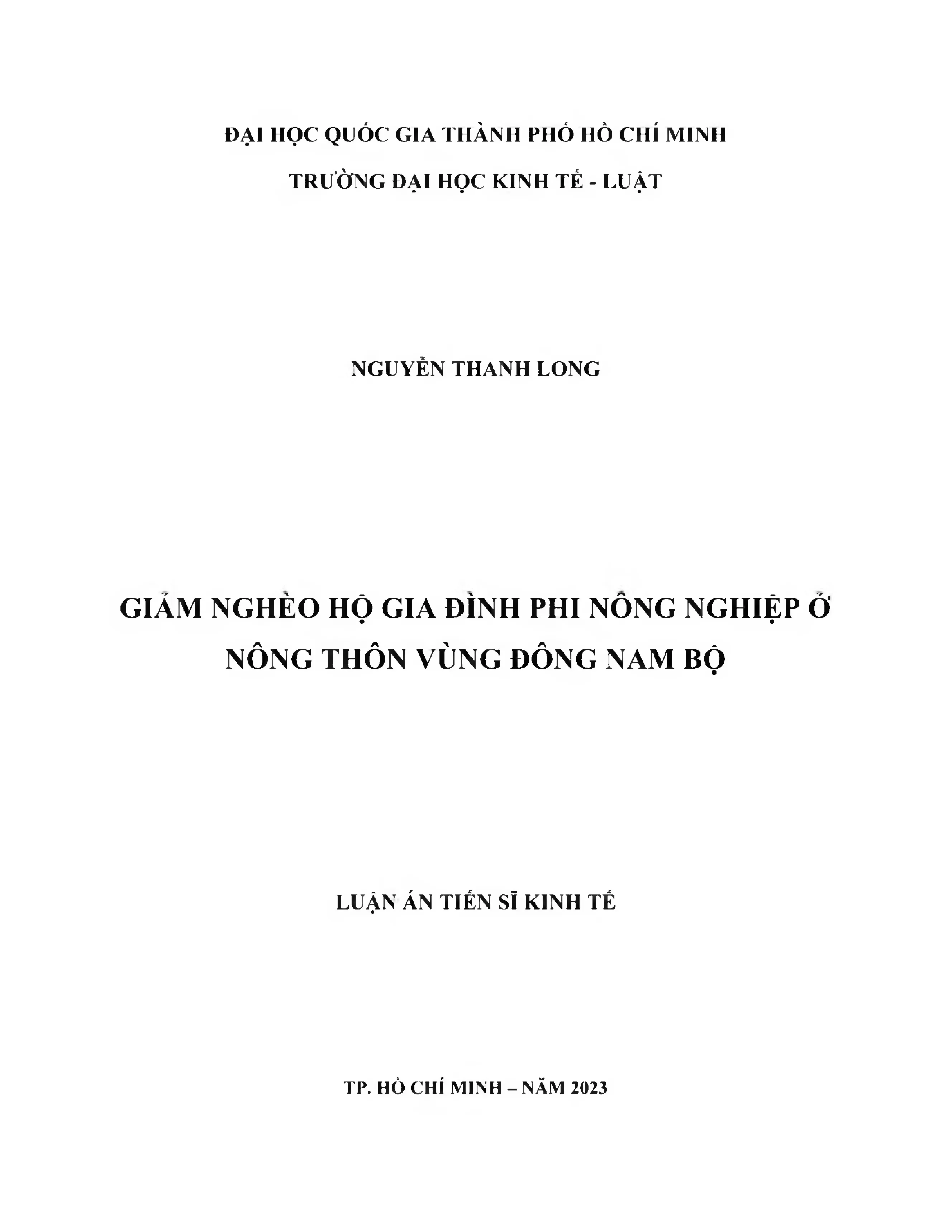 Giảm nghèo hộ gia đình phi nông nghiệp ở nông thôn vùng đông