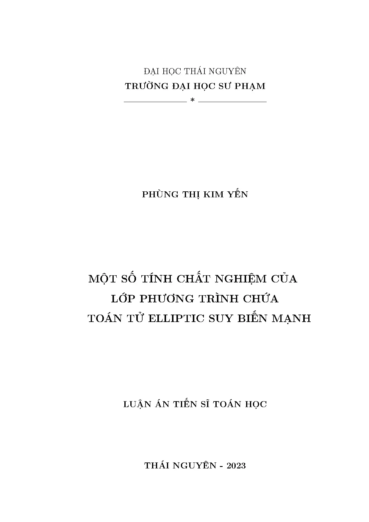 Nghiệm lớp phương trình toán tử elliptic suy biến mạnh
