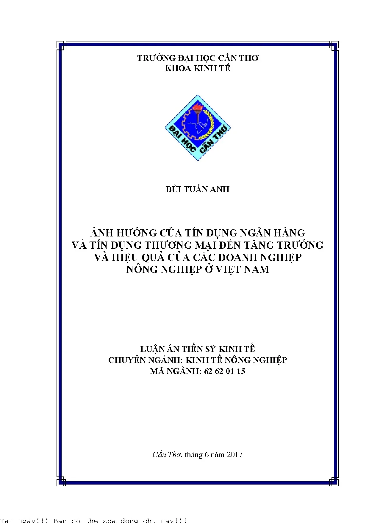 Ành hưởng của tín dụng ngân hàng và tín dụng thương mại đến