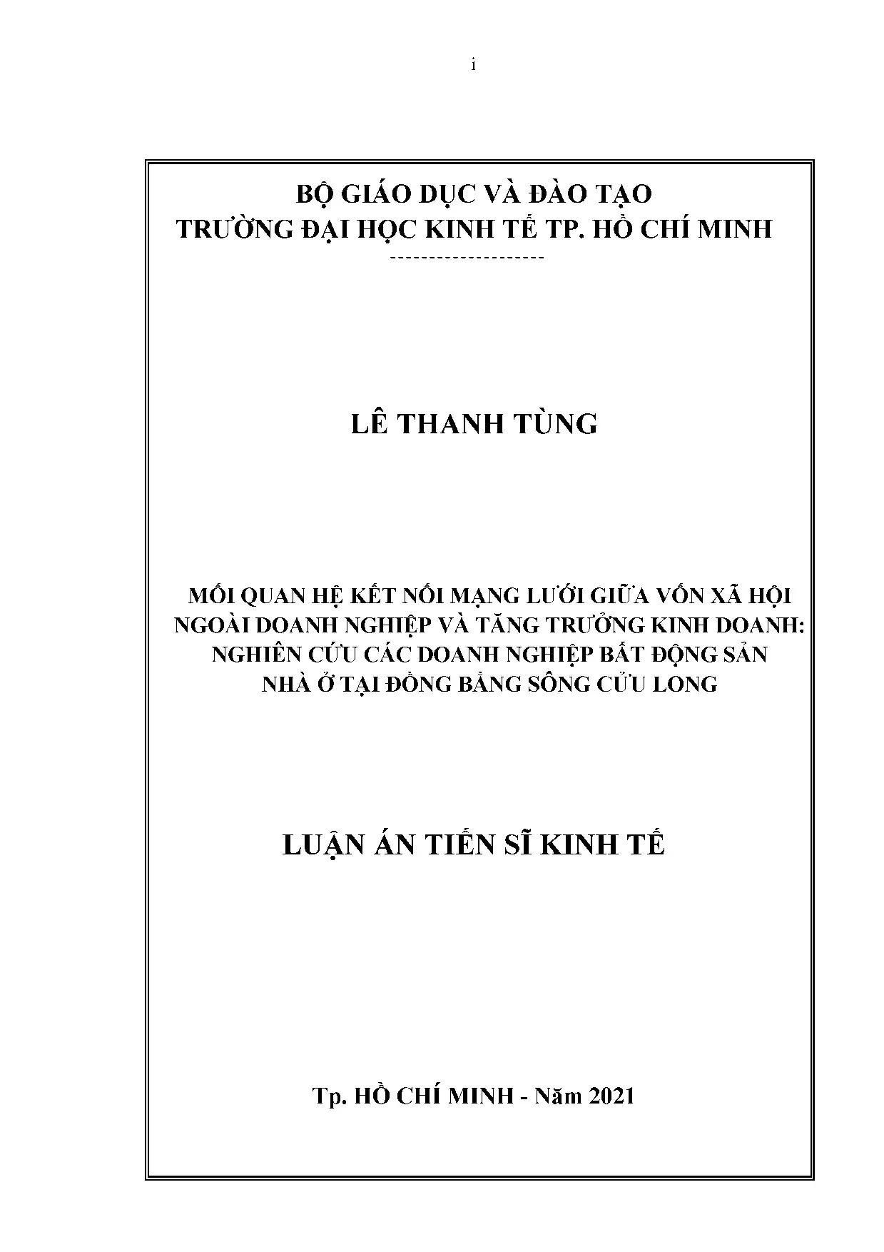 Mối quan hệ kết nối mạng lưới giữa vốn xã hội ngoài doanh ng