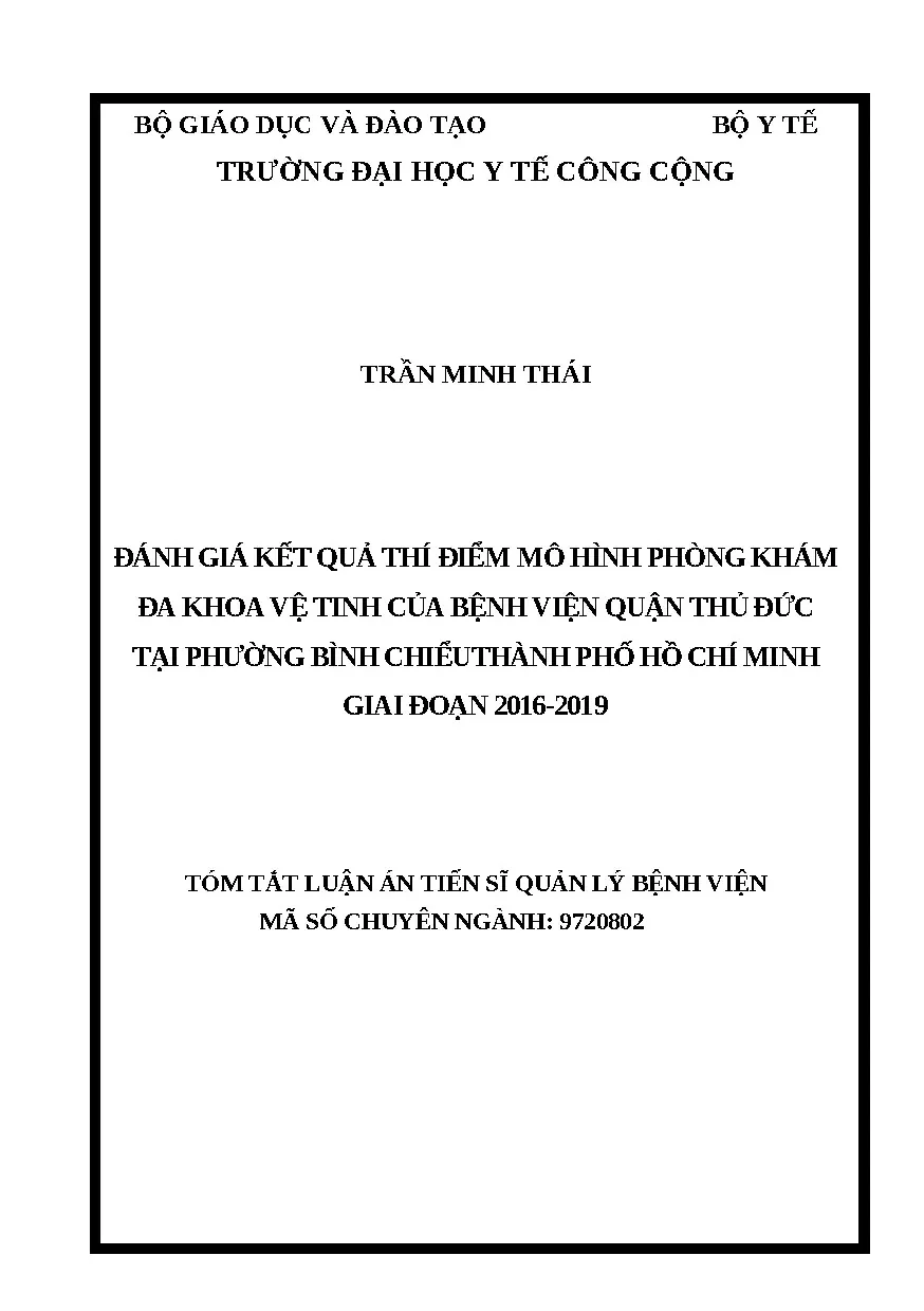 Đánh giá kết quả thí điểm mô hình phòng khám đa khoa vệ tinh