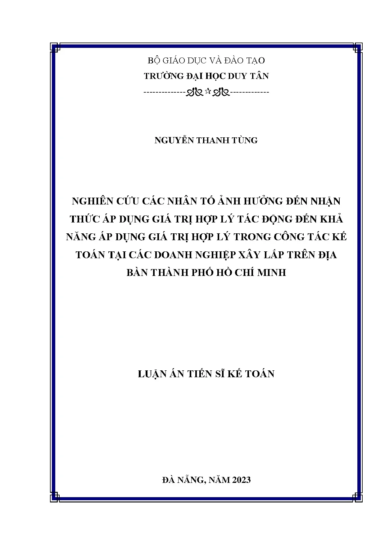 Nhận thức và khả năng áp dụng giá trị hợp lý trong kế toán
