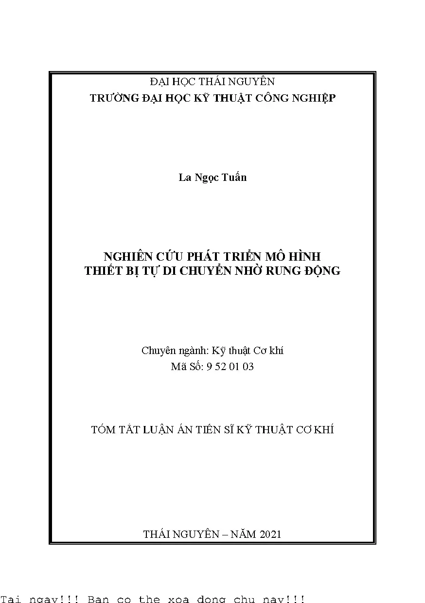Nghiên cứu phát triển mô hình thiết bị tự di ch