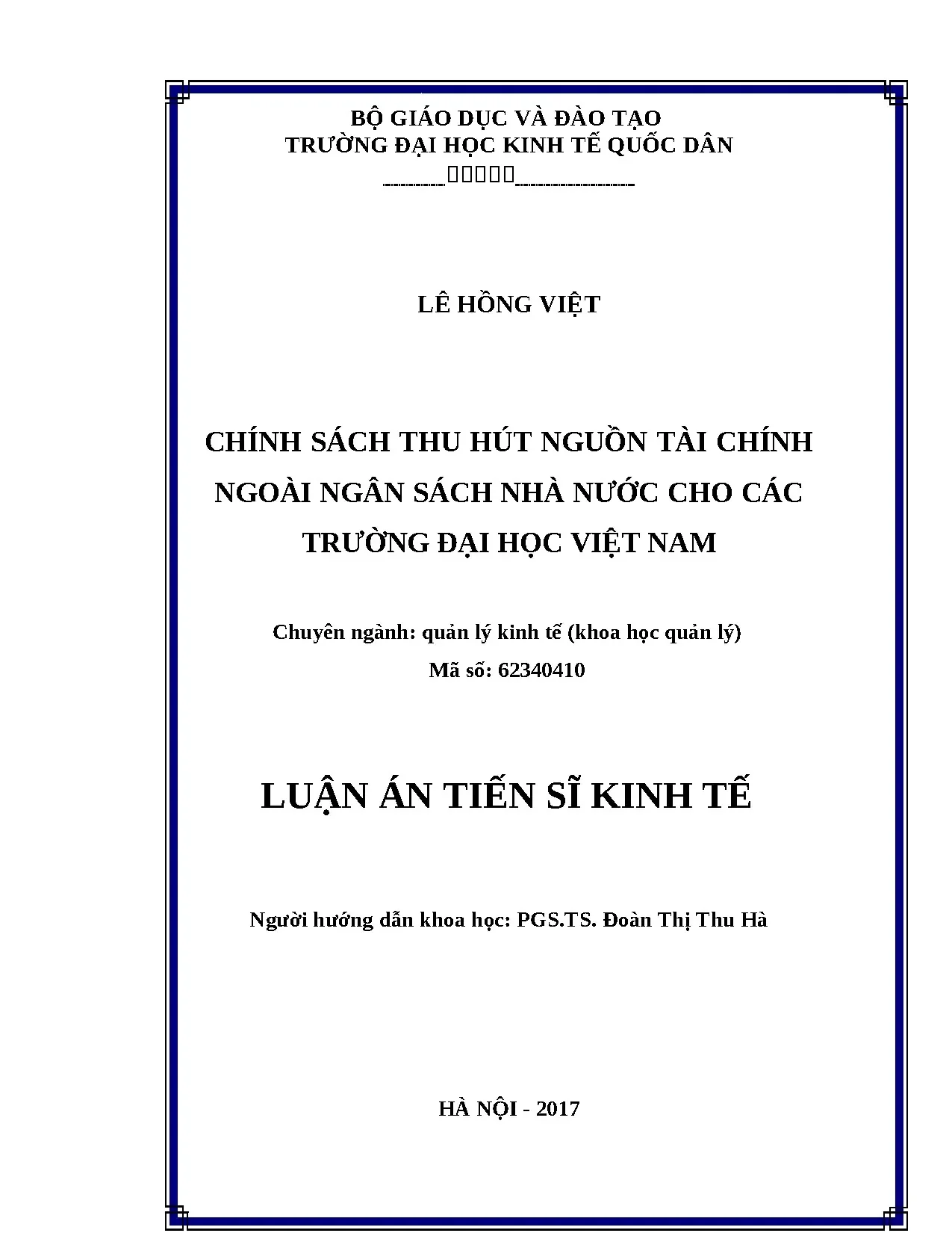 Chính sách thu hút tài chính ngoài ngân sách cho trường đại học