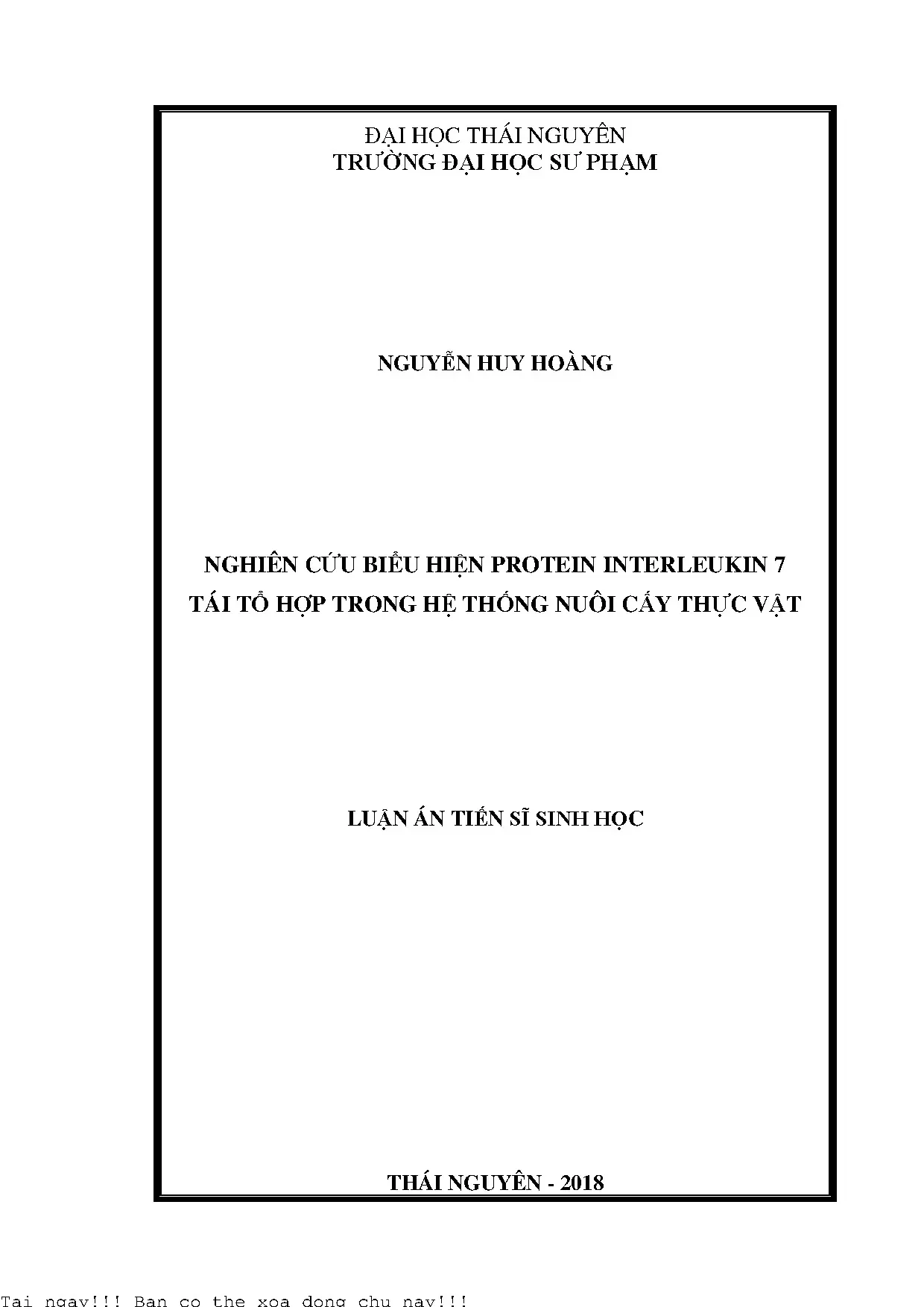 Nghiên cứu biểu hiện protein interleukin 7 tái tổ hợp trong