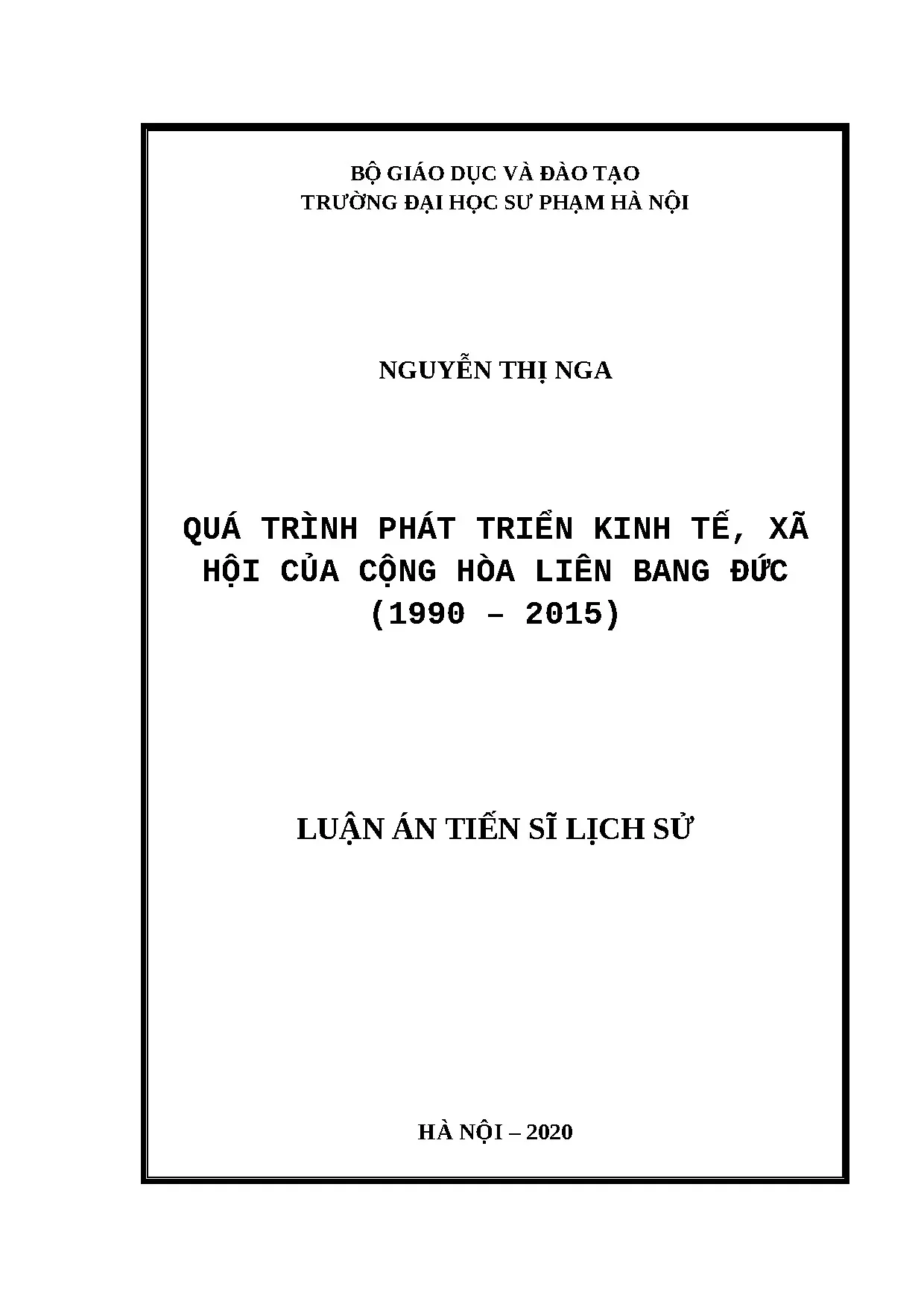 Phát triển kinh tế, xã hội CHLB Đức giai đoạn 1990-2015