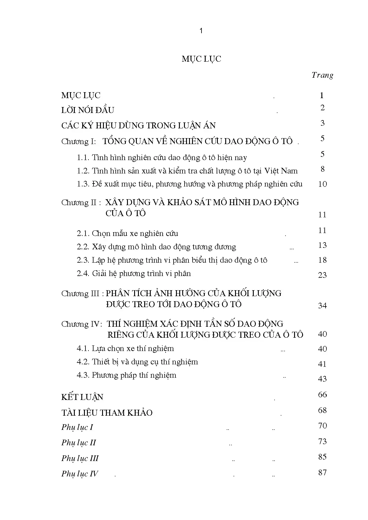 Ảnh hưởng khối lượng treo tới dao động ô tô khách Việt Nam