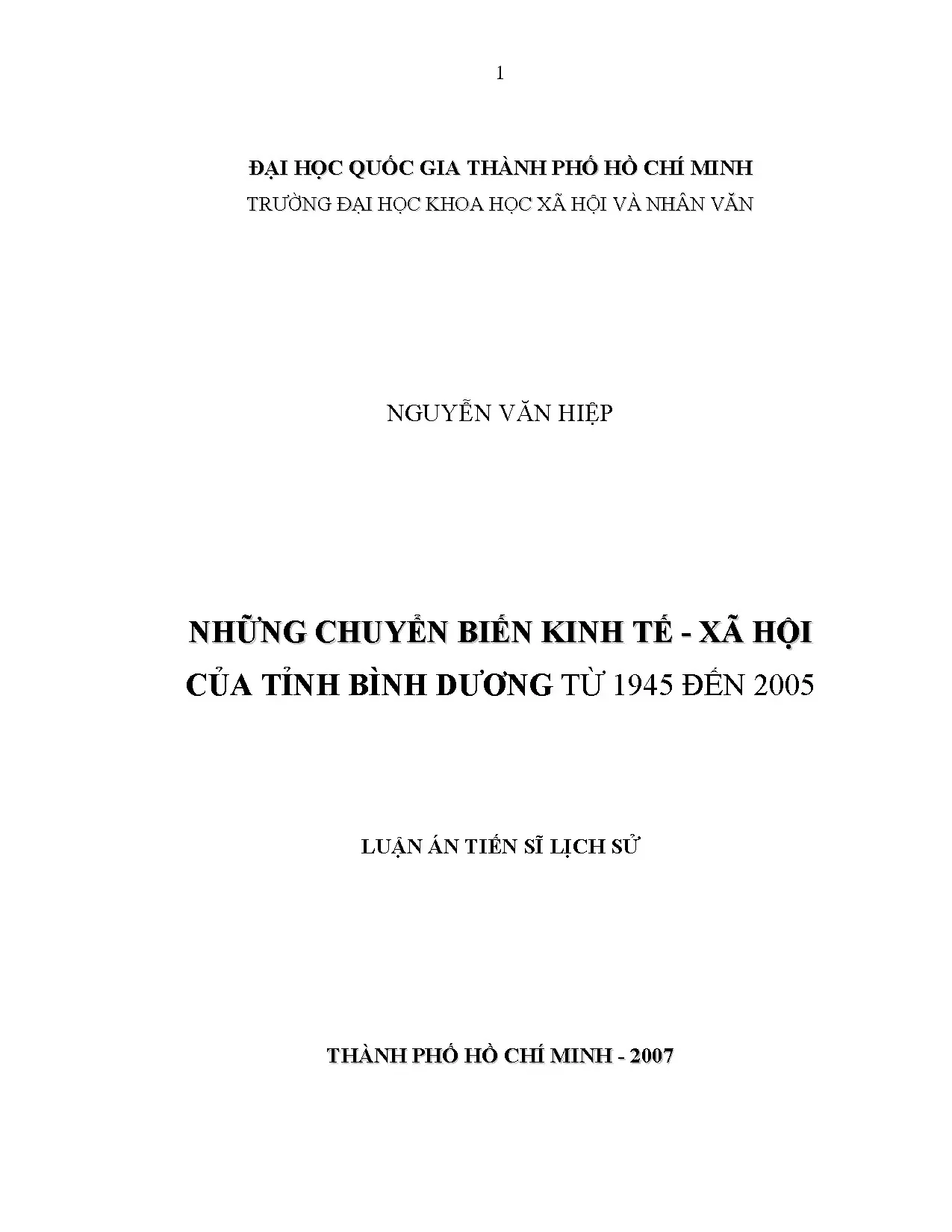 Nghiên cứu chuyển biến kinh tế xã hội tỉnh Bình Dương