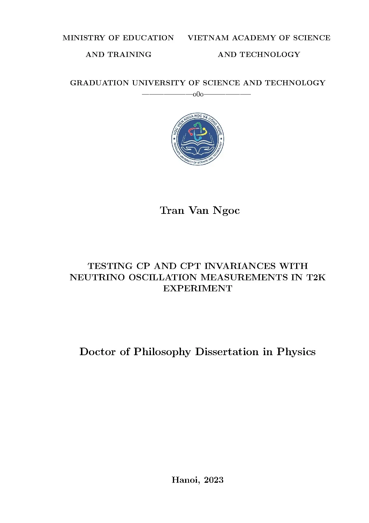 Kiểm chứng bất biến CP và CPT trong thí nghiệm T2K