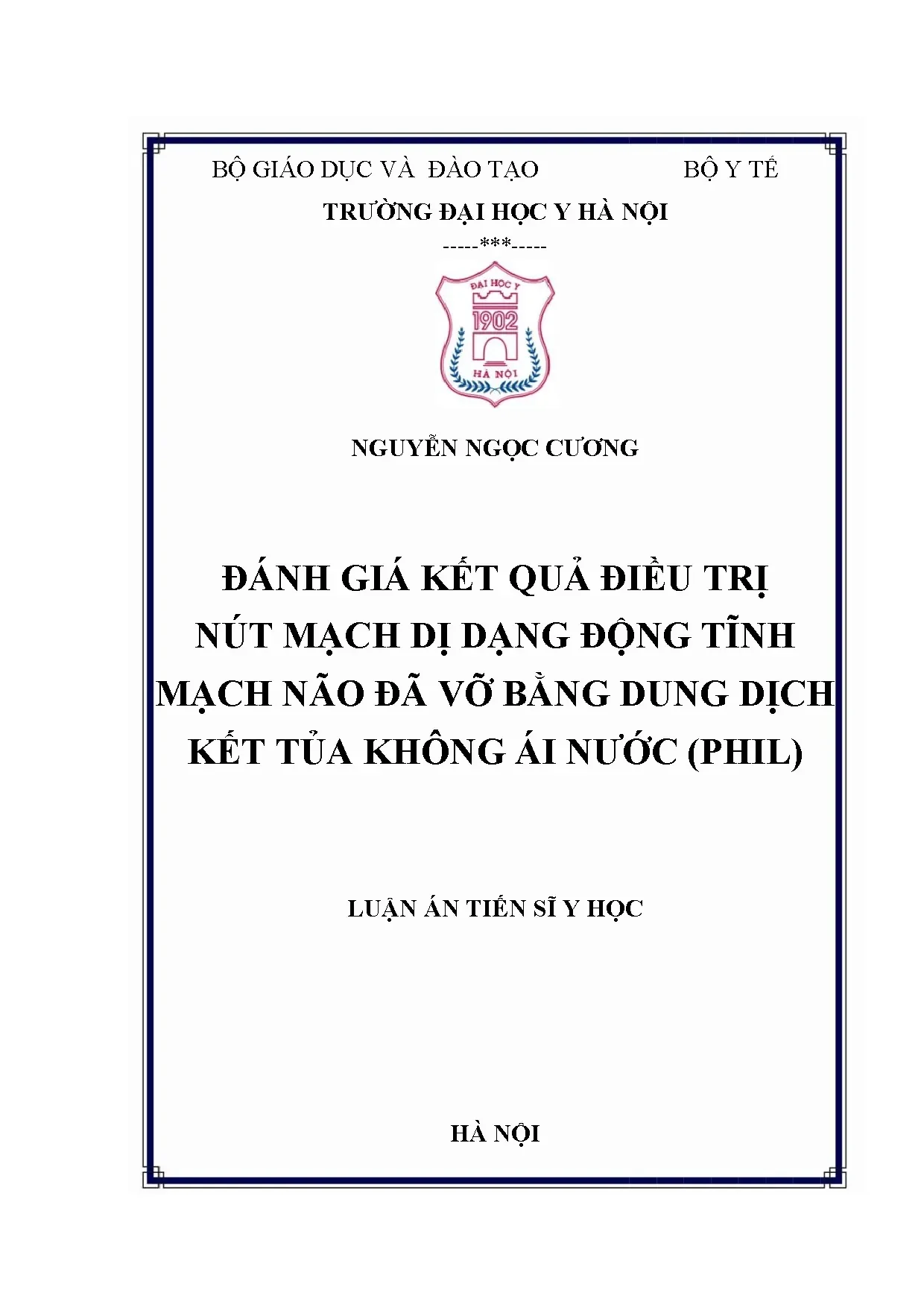 Đánh giá kết quả điều trị DDĐTMN vỡ bằng dung dịch PHIL