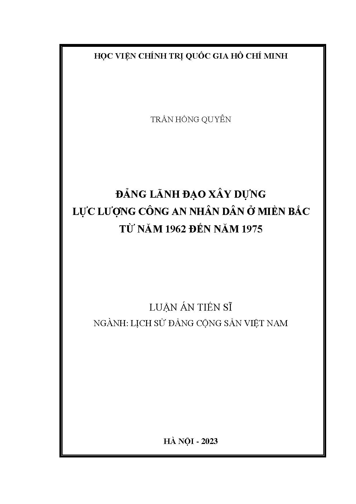 Đảng lãnh đạo xây dựng lực lượng công an nhân dân ở miền bắc
