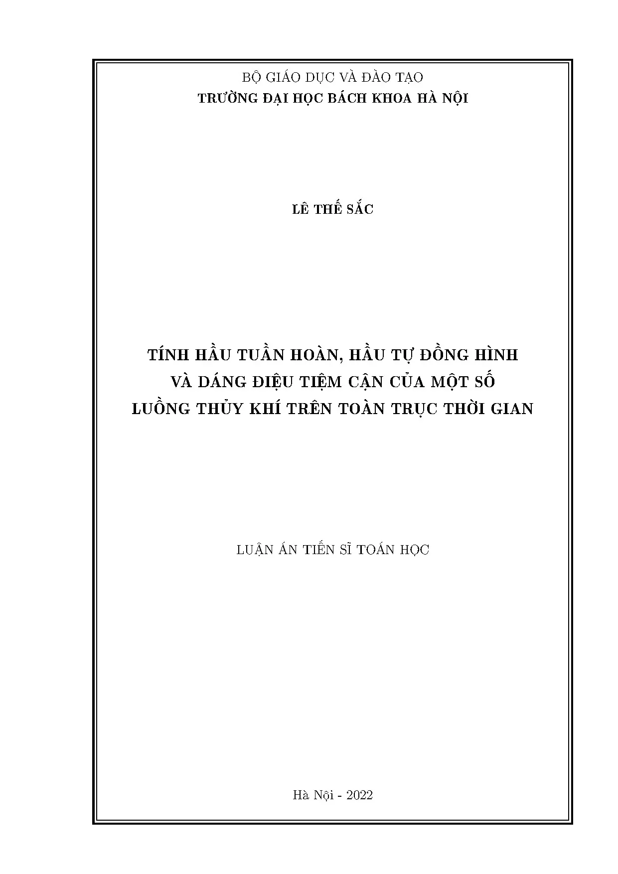 Tính hầu tuần hoàn hầu tự đồng hình và dáng điệu tiệm cận củ