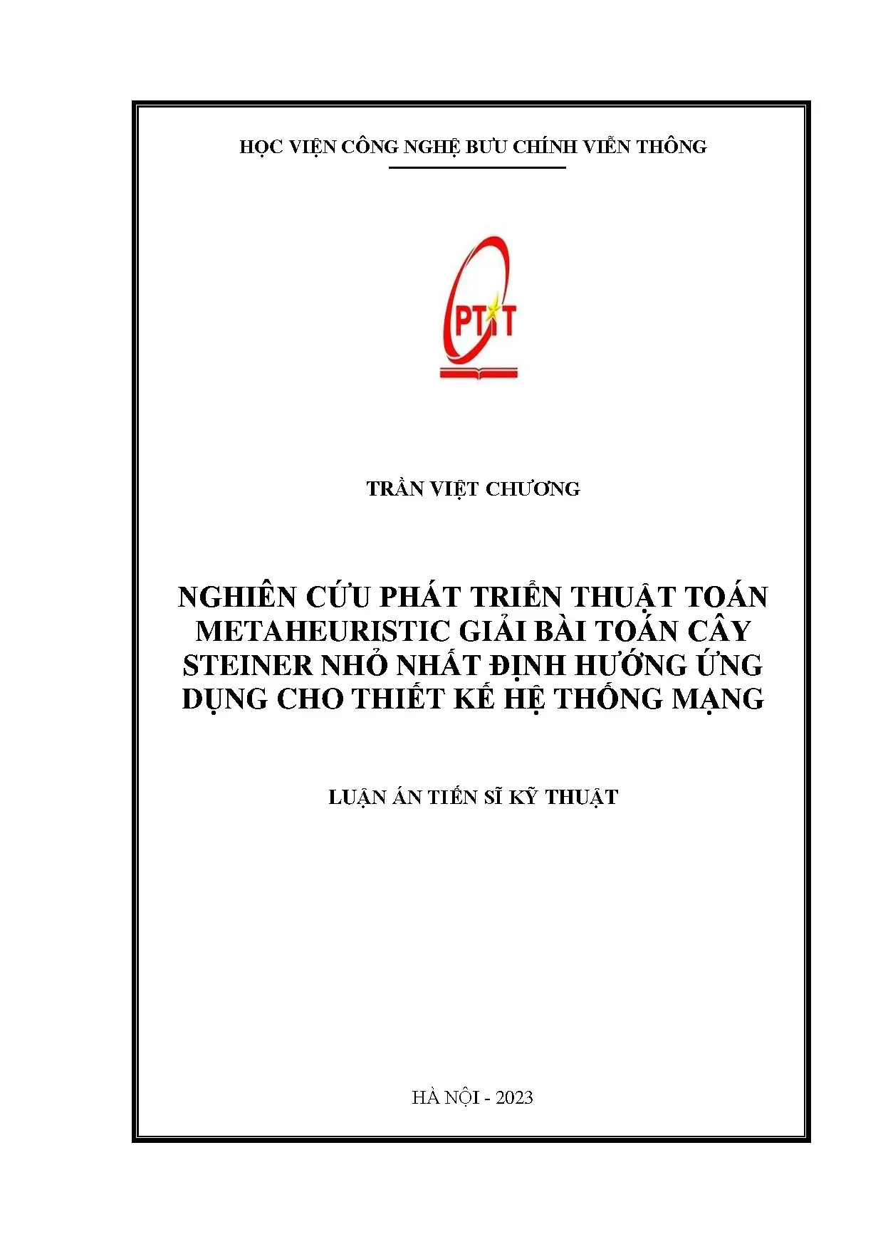 Thuật toán Metaheuristic giải bài toán Cây Steiner nhỏ nhất