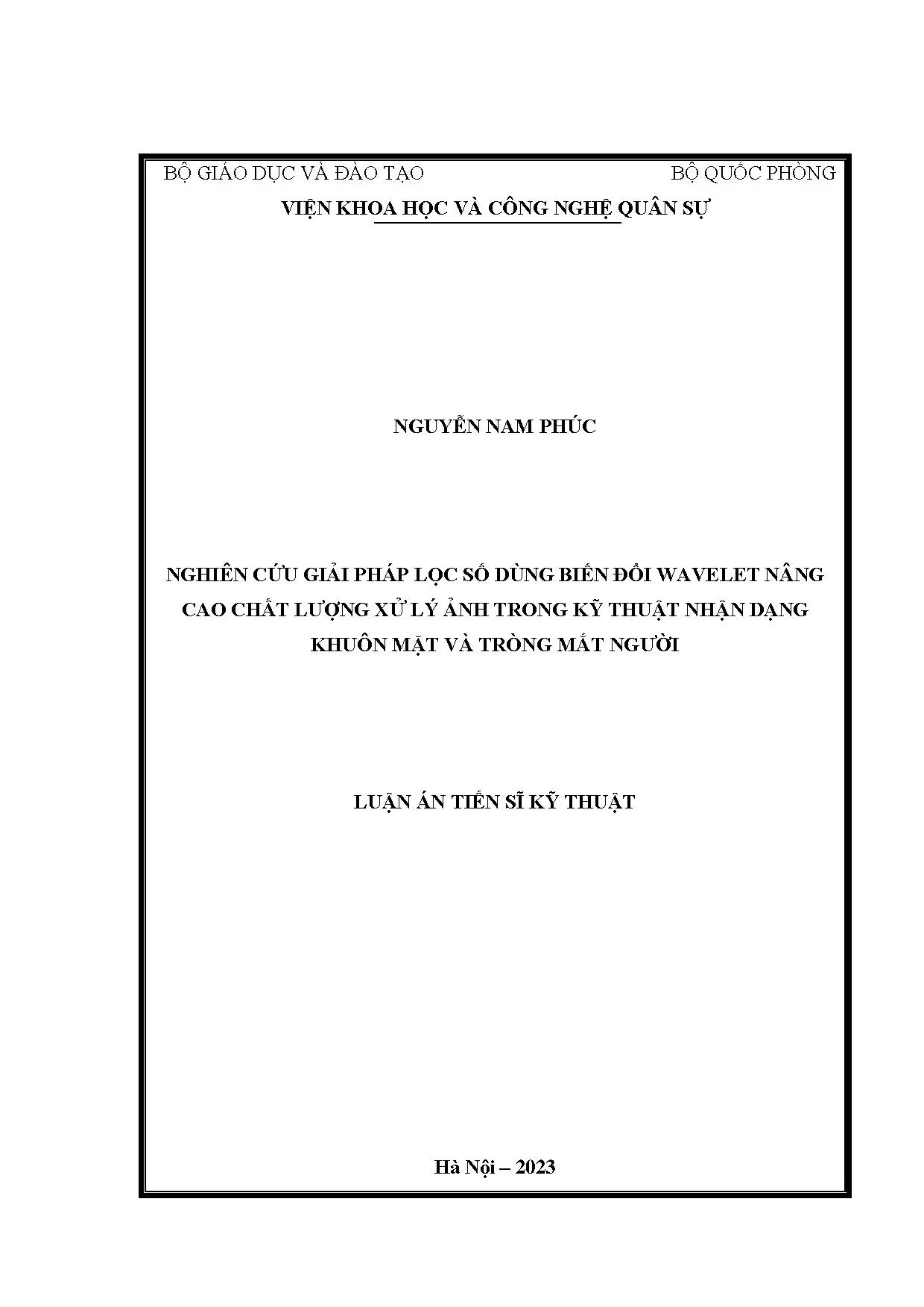 Wavelet xử lý ảnh nhận dạng khuôn mặt, tròng mắt