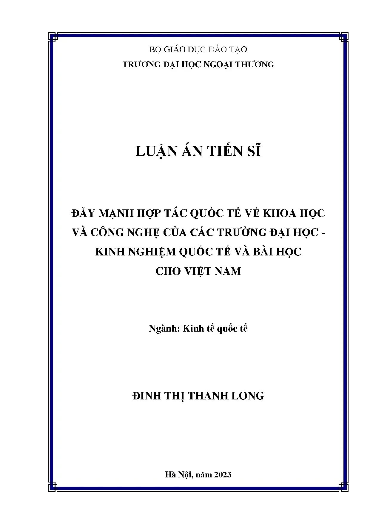 Hợp tác quốc tế KH&CN Đại học: Kinh nghiệm và bài học Việt Nam