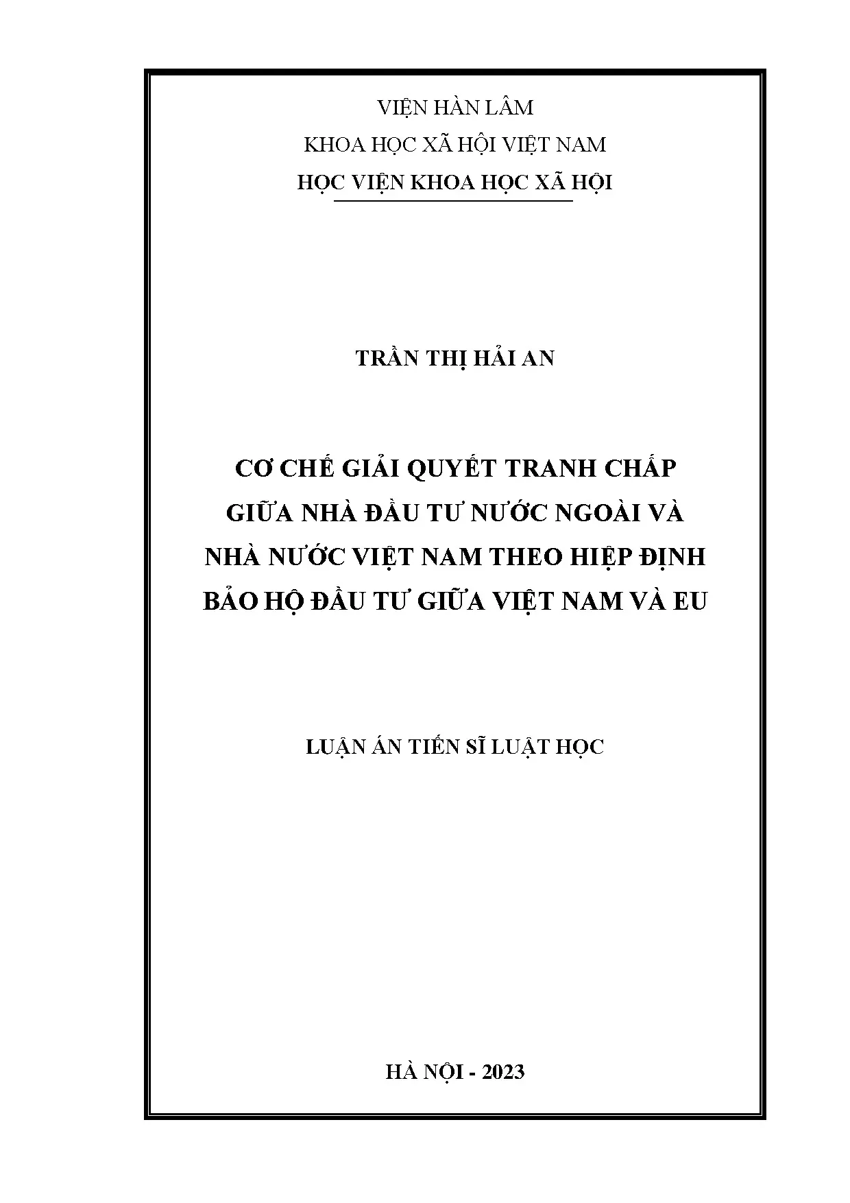 Cơ chế giải quyết tranh chấp giữa nhà đầu tư nước ngoài và n