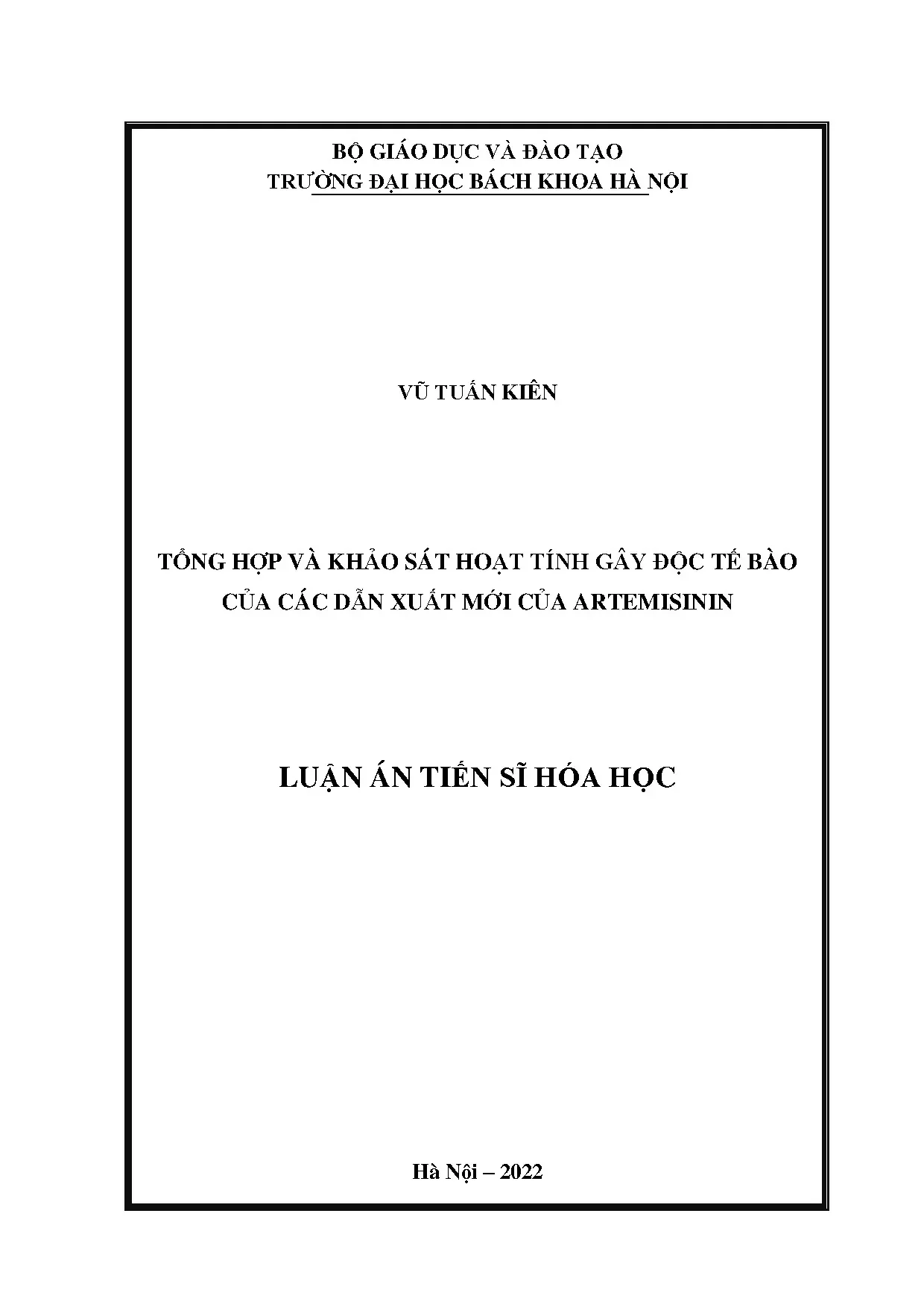 Luận án tiến sĩ hóa học tổng hợp và khảo sát hoạt tính gây đ