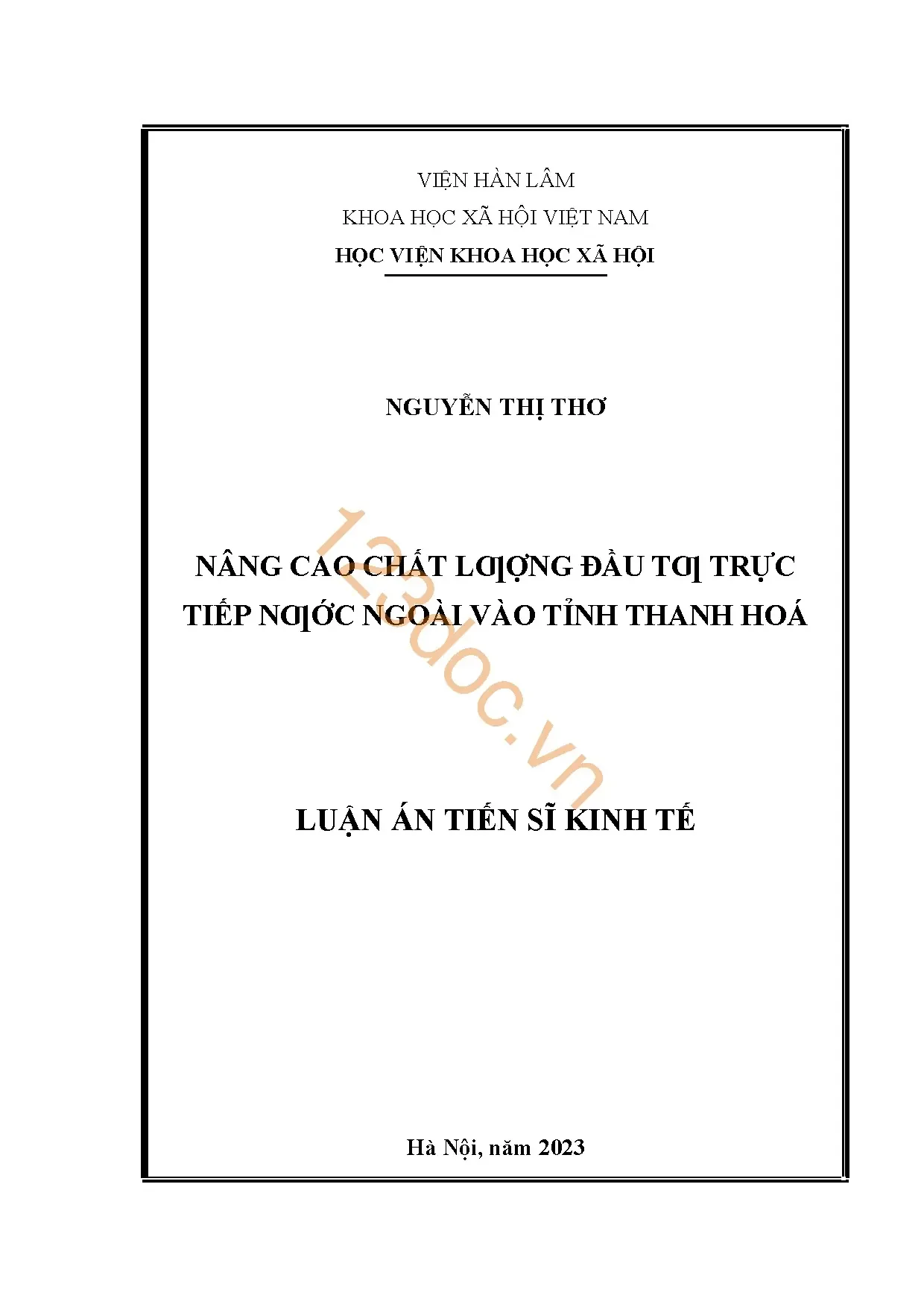 Nâng cao chất lượng FDI vào tỉnh Thanh Hóa