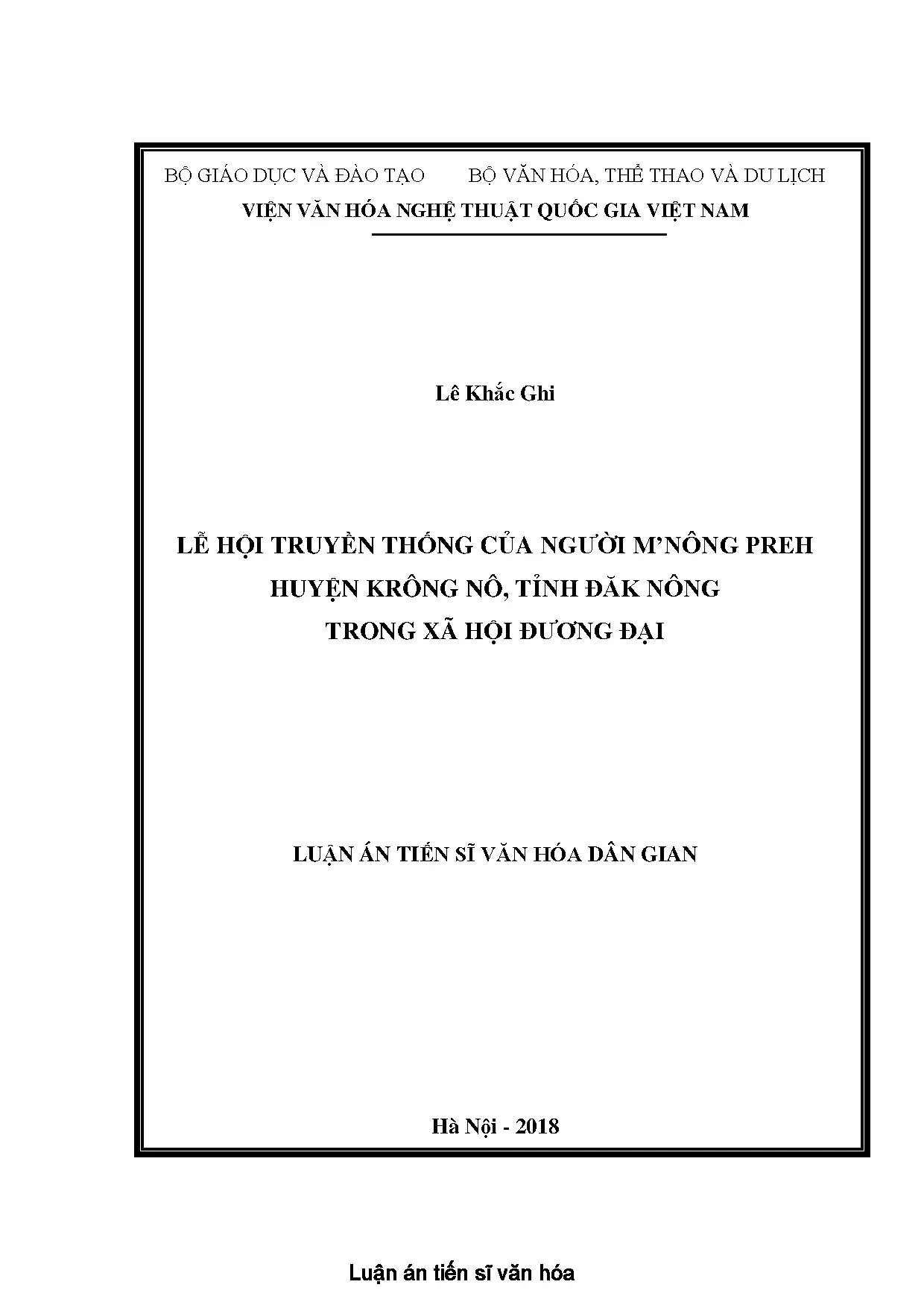 Lễ hội truyền thống người M’Nông Preh Đắk Nông đương đại
