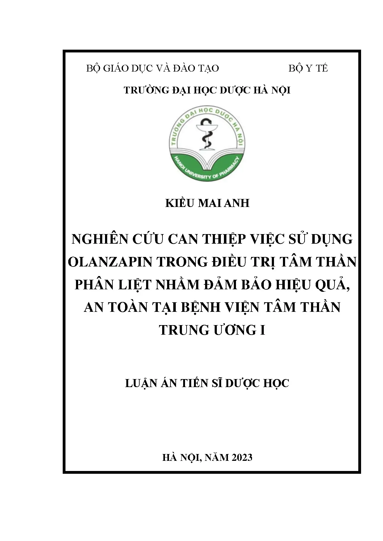 Olanzapin điều trị tâm thần phân liệt: Hiệu quả & An toàn