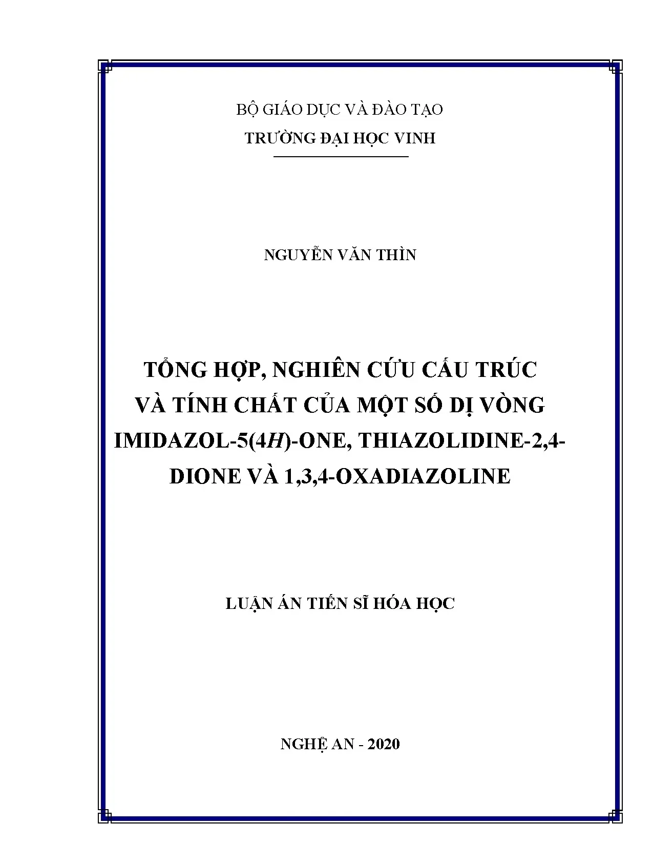 Luận án tiến sĩ hóa học tổng hợp nghiên cứu cấu trúc và tính
