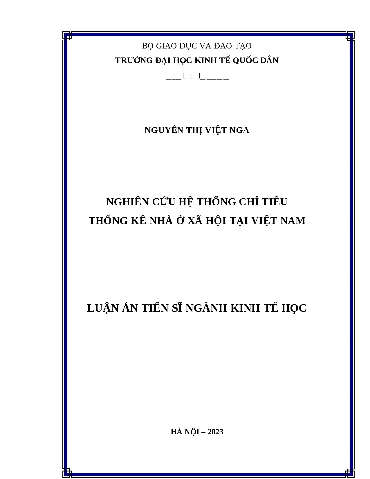 Hệ thống chỉ tiêu thống kê nhà ở xã hội tại Việt Nam
