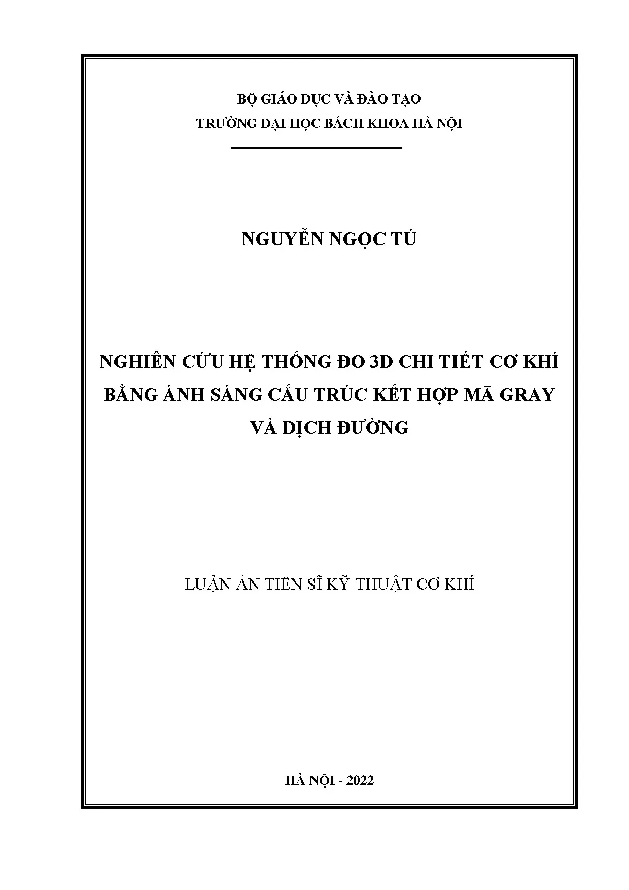 Hệ thống đo 3D chi tiết cơ khí bằng ánh sáng cấu trúc