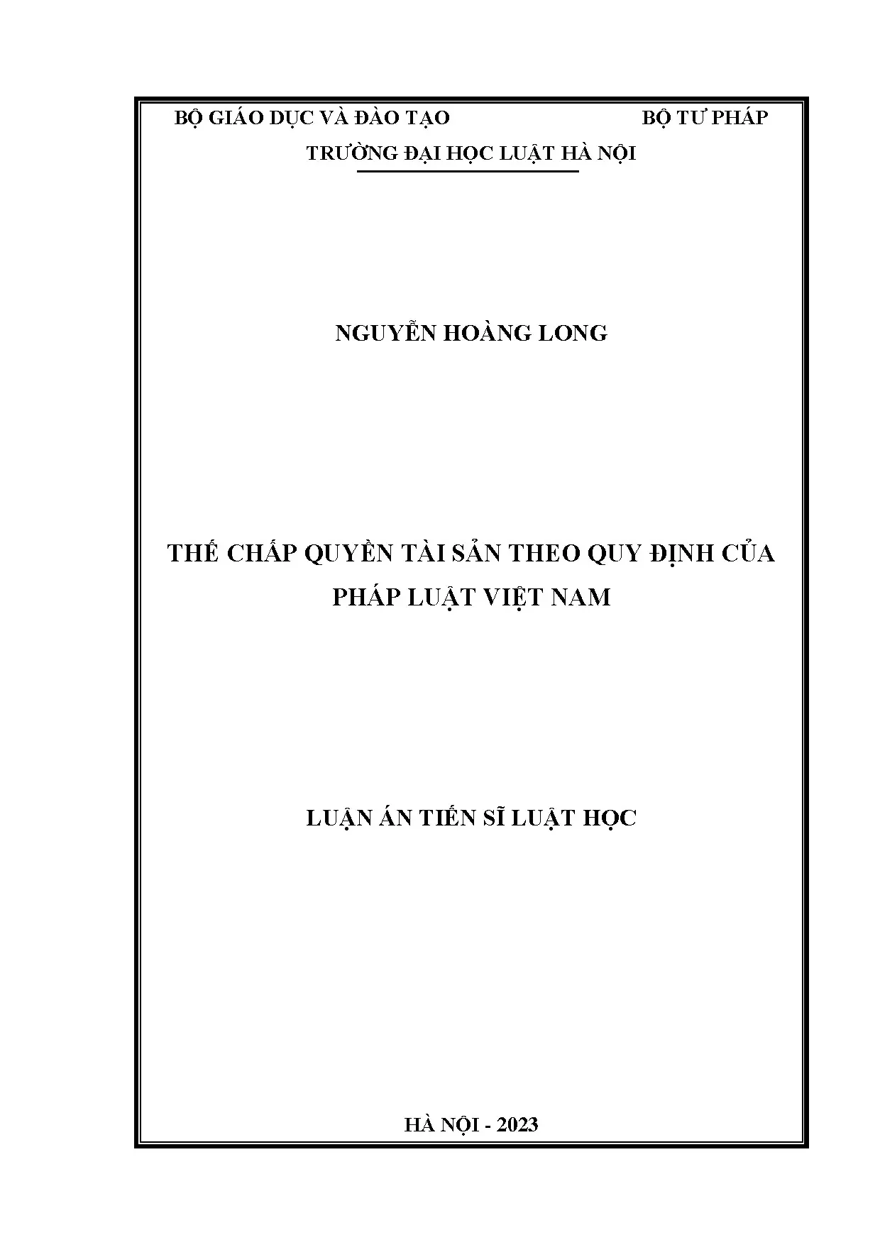 Thế chấp quyền tài sản theo pháp luật Việt Nam