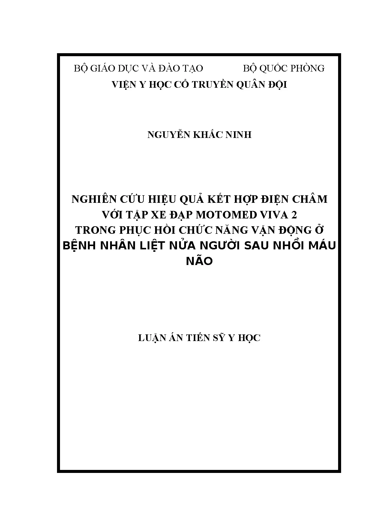 Luận án tiến sĩ nghiên cứu hiệu quả kết hợp điện châm với tậ