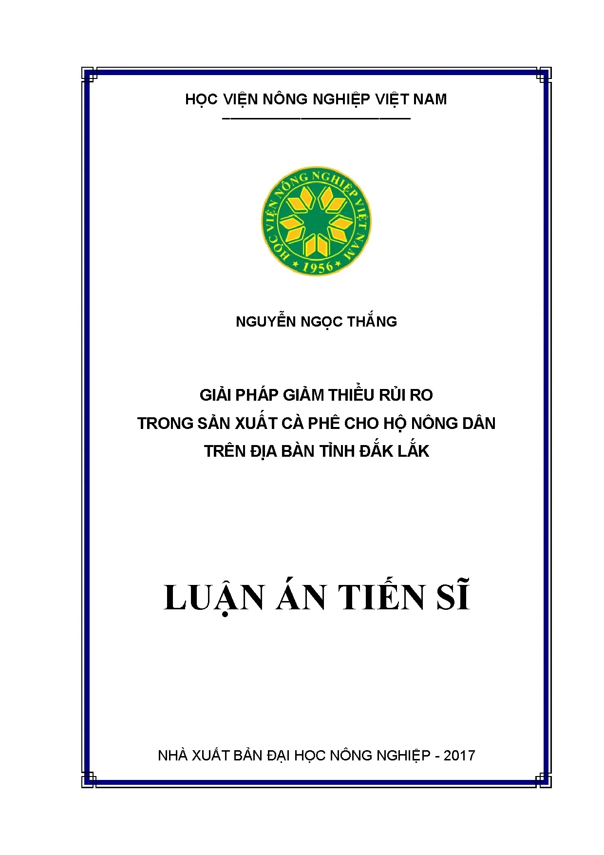 Giải pháp giảm thiểu rủi ro sản xuất cà phê tại Đắk Lắk