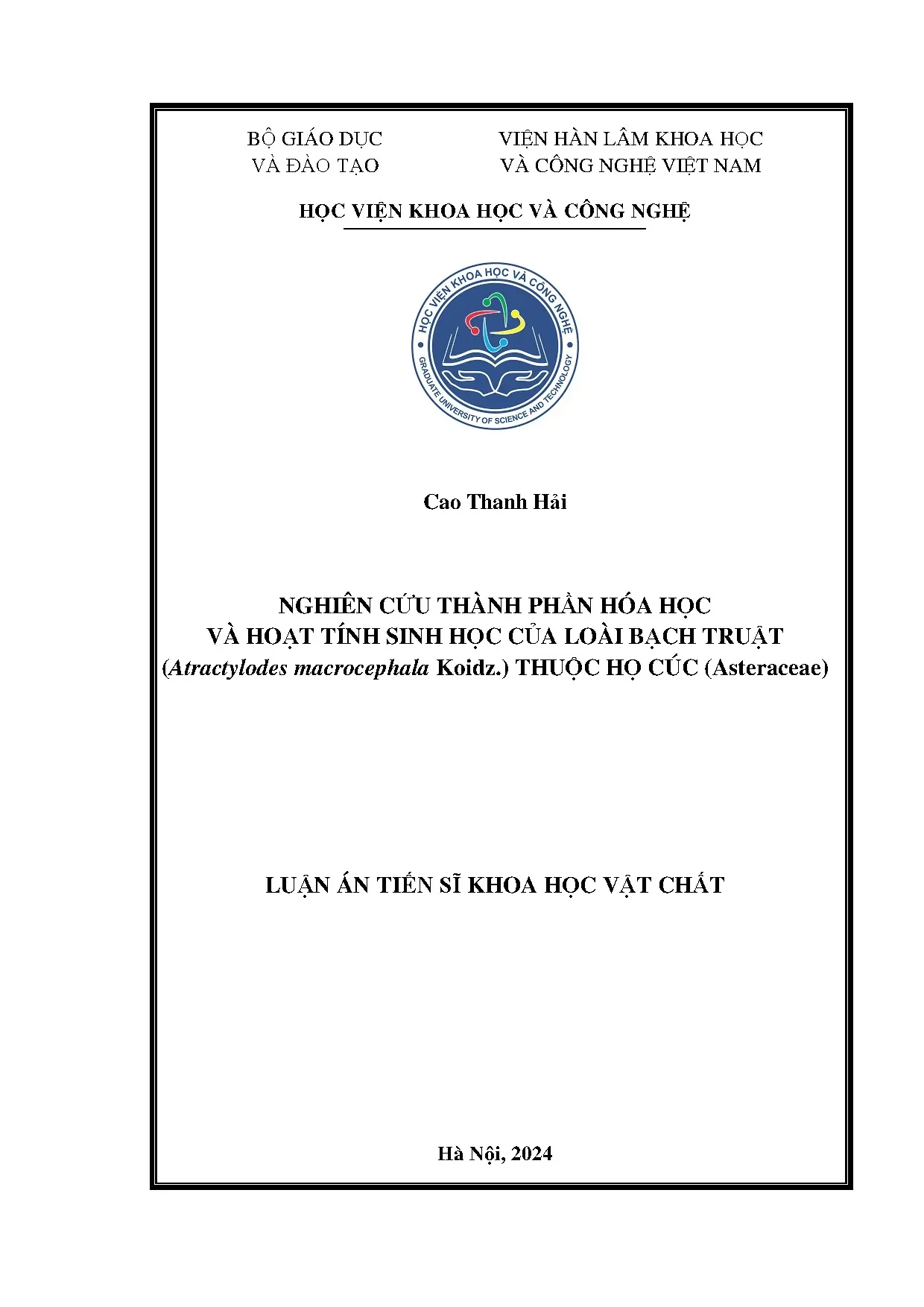Học viện khoa học và công nghệ cao thanh hải
