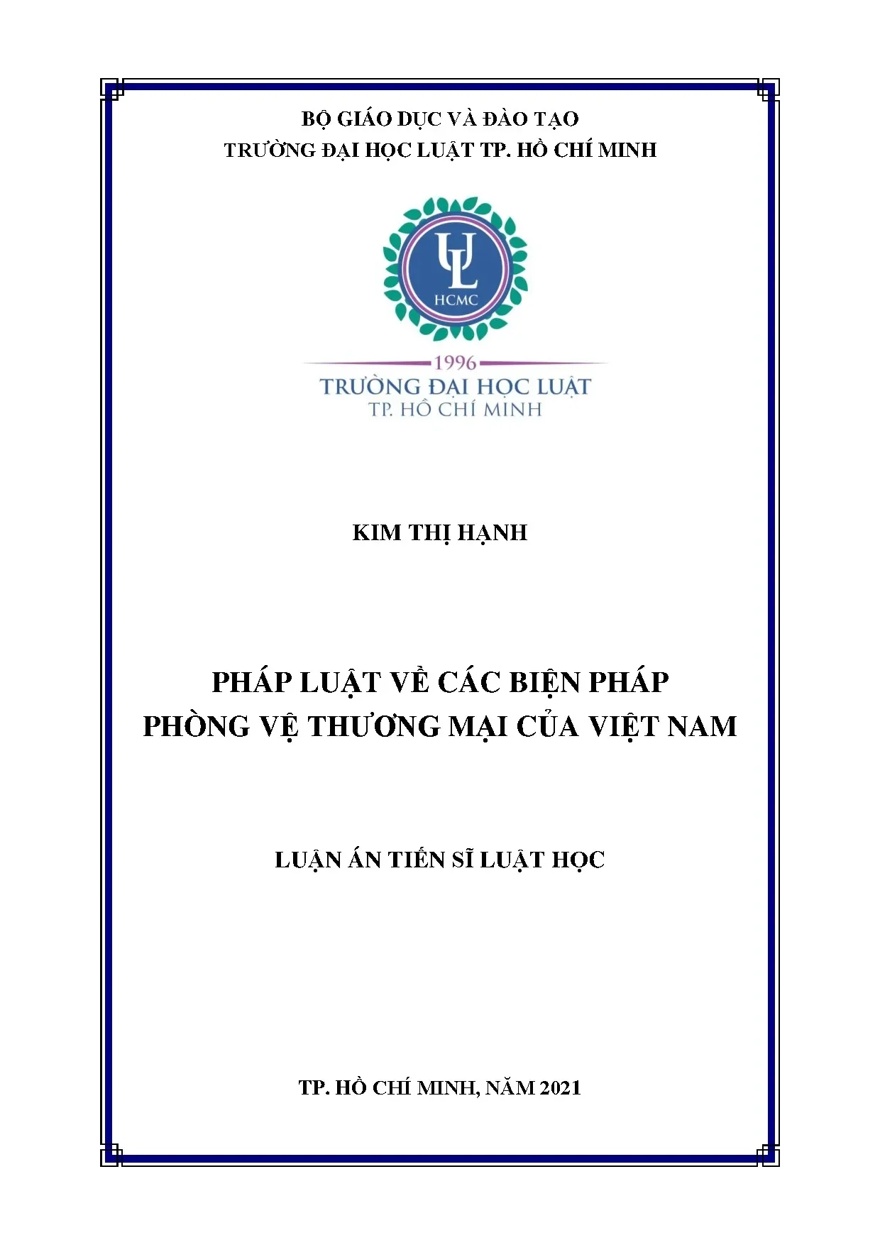 Pháp luật về phòng vệ thương mại của Việt Nam