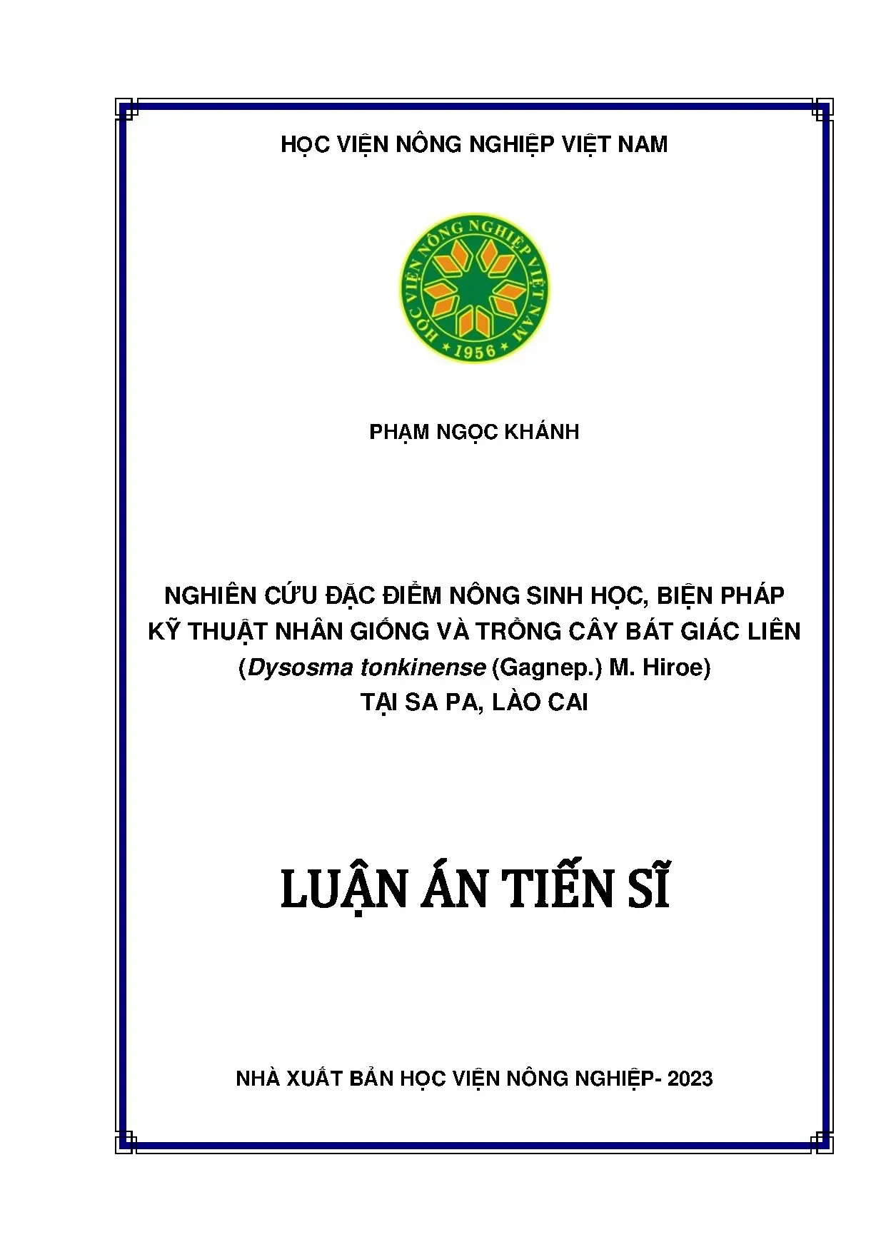 Nghiên cứu Bát giác liên Sa Pa: Nhân giống và kỹ thuật trồng