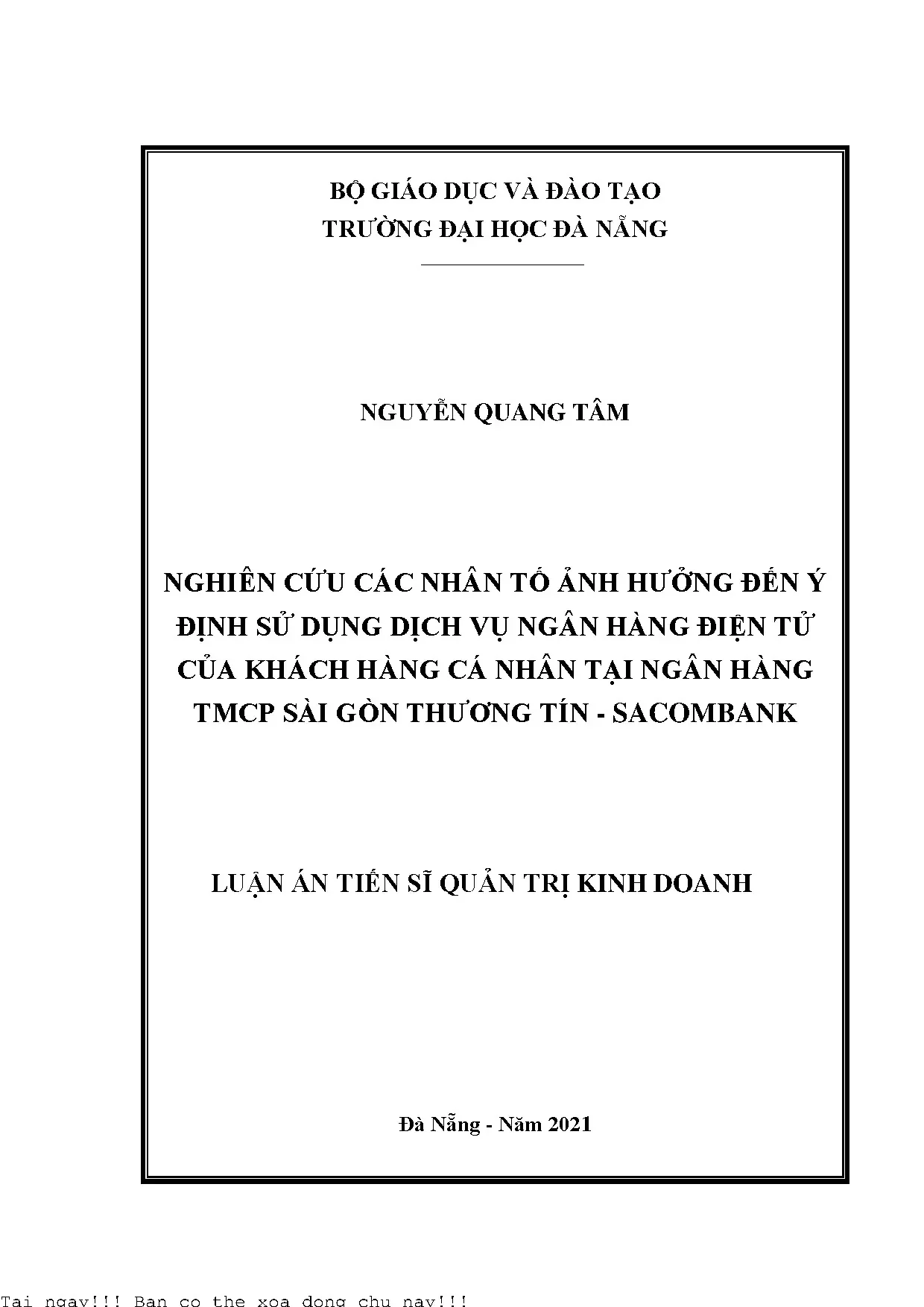 Nghiên cứu nhân tố ảnh hưởng ý định dùng ngân hàng điện tử tại Sacombank