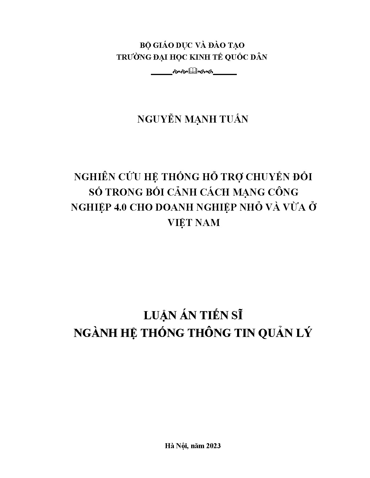 Nghiên cứu hệ thống hỗ trợ chuyển đổi số trong bối cảnh cách