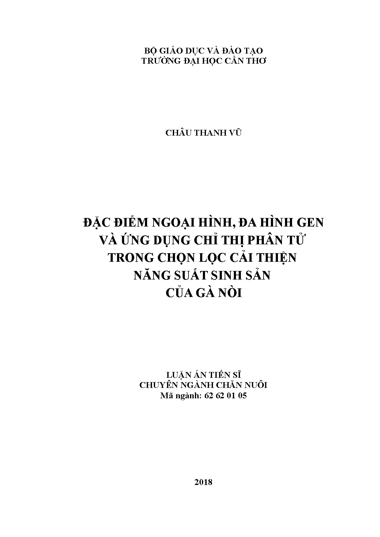Đa hình gen và chọn lọc cải thiện năng suất sinh sản gà Nòi