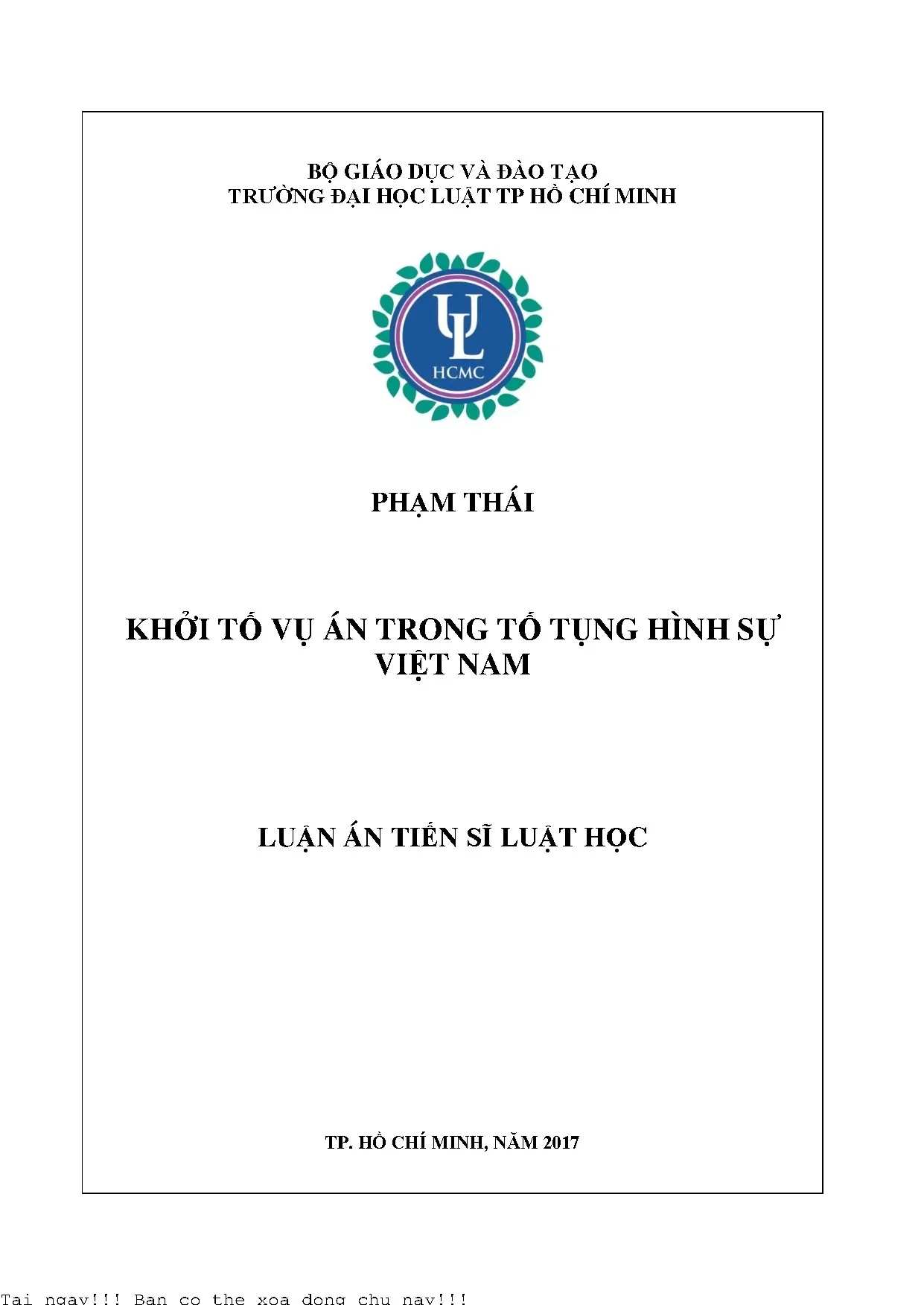 Khởi tố vụ án hình sự Việt Nam: Lý luận và thực tiễn