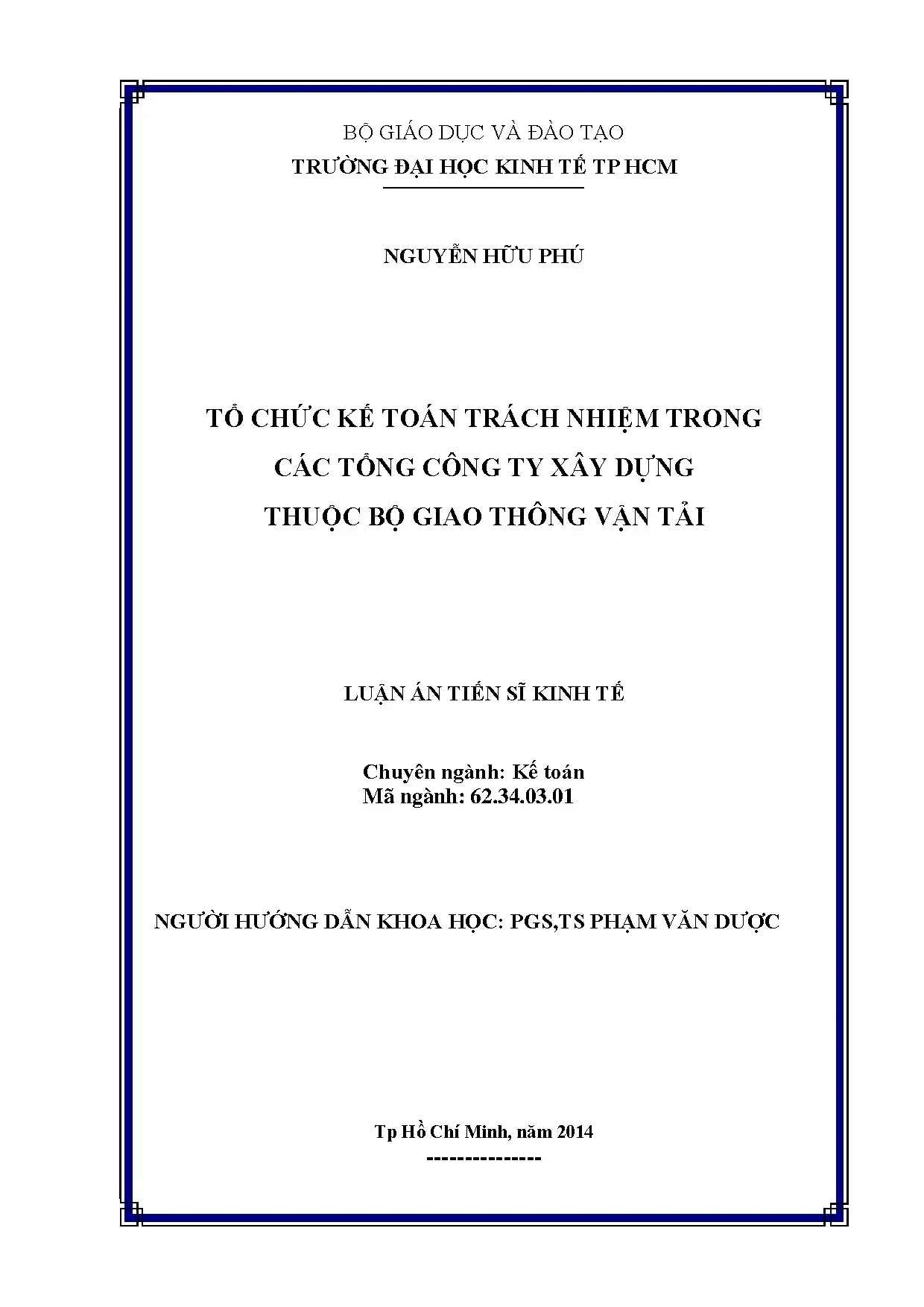 Luận văn tổ chức kế toán trách nhiệm trong các tổng công ty