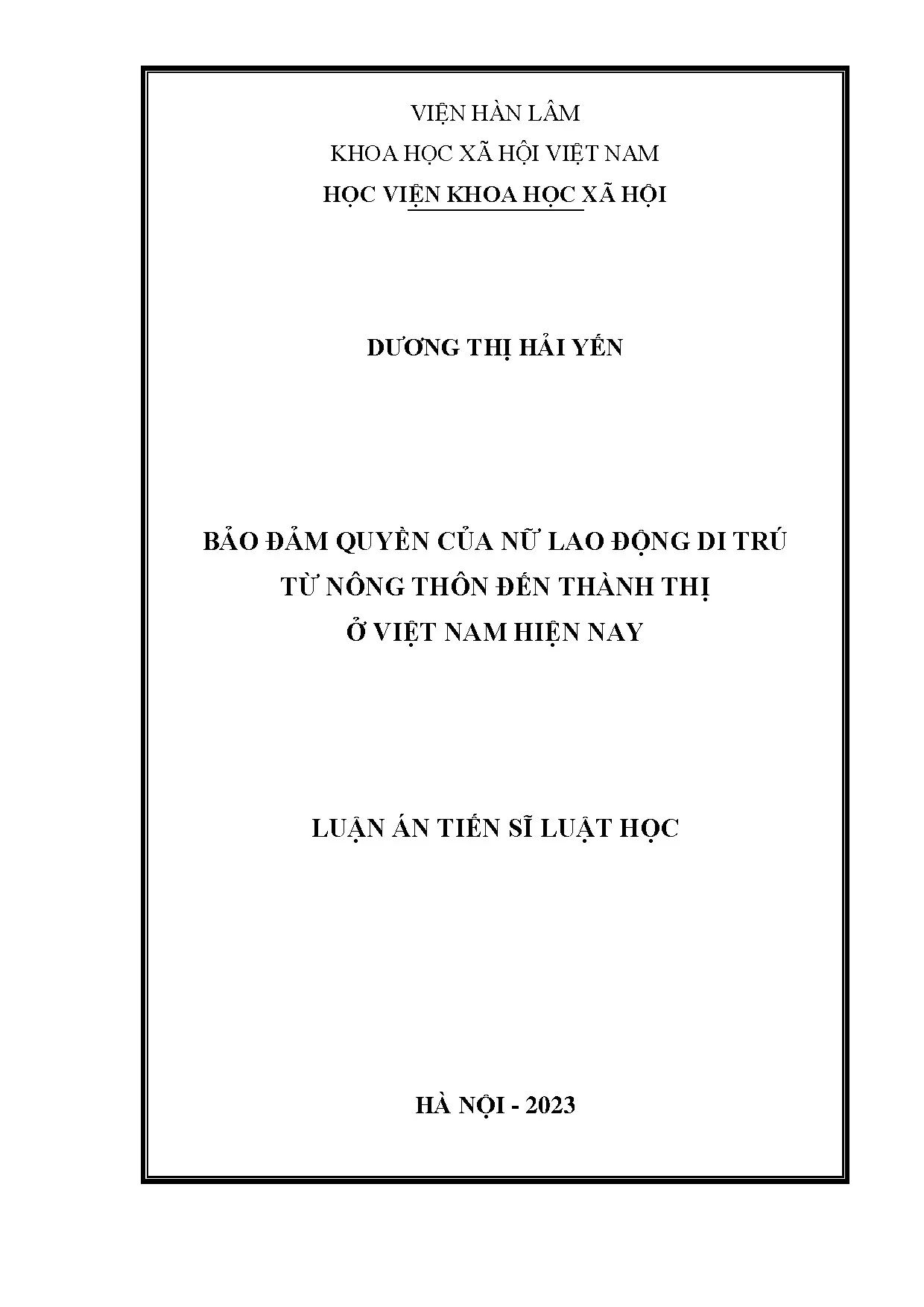 Bảo đảm quyền nữ lao động di trú từ nông thôn ra thành thị