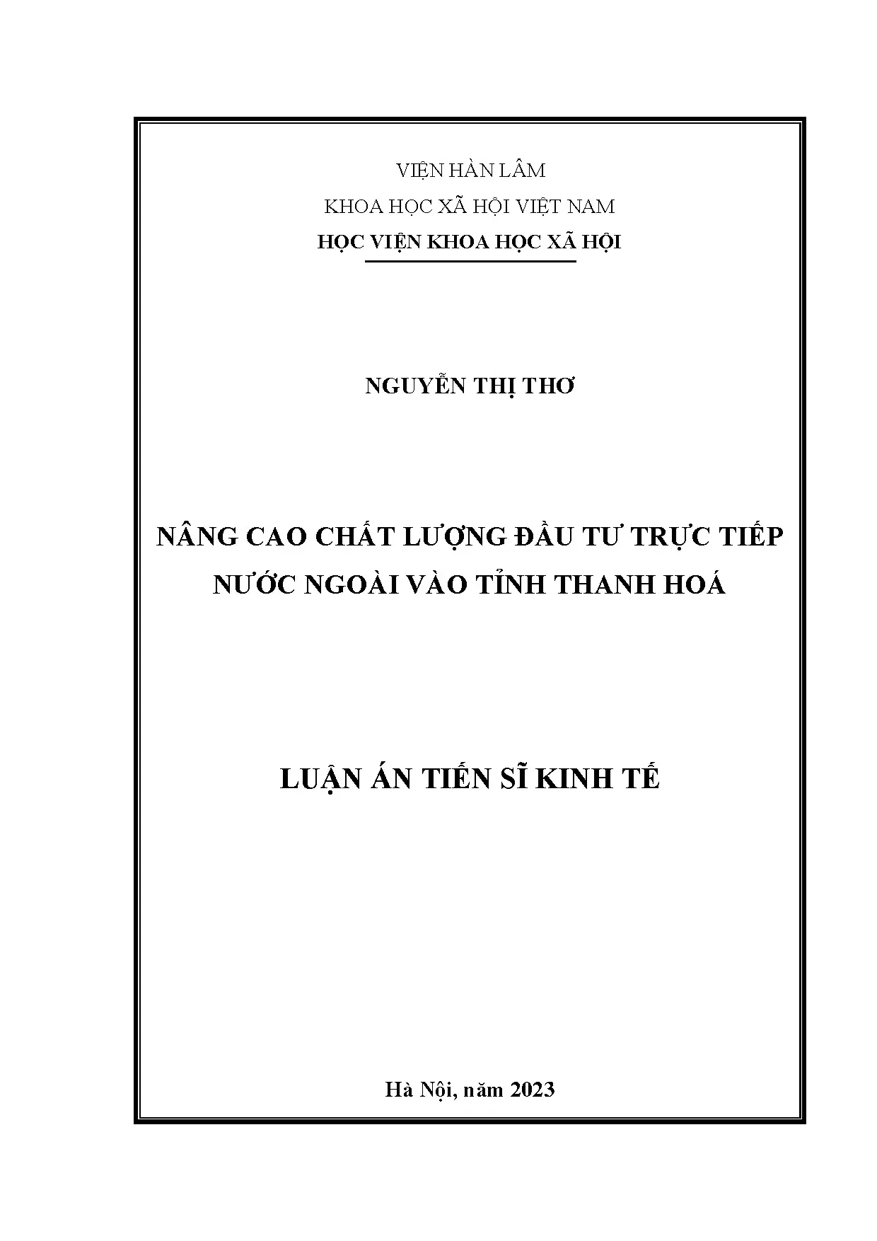 Nâng cao chất lượng FDI vào Thanh Hóa: Nghiên cứu năm 2023