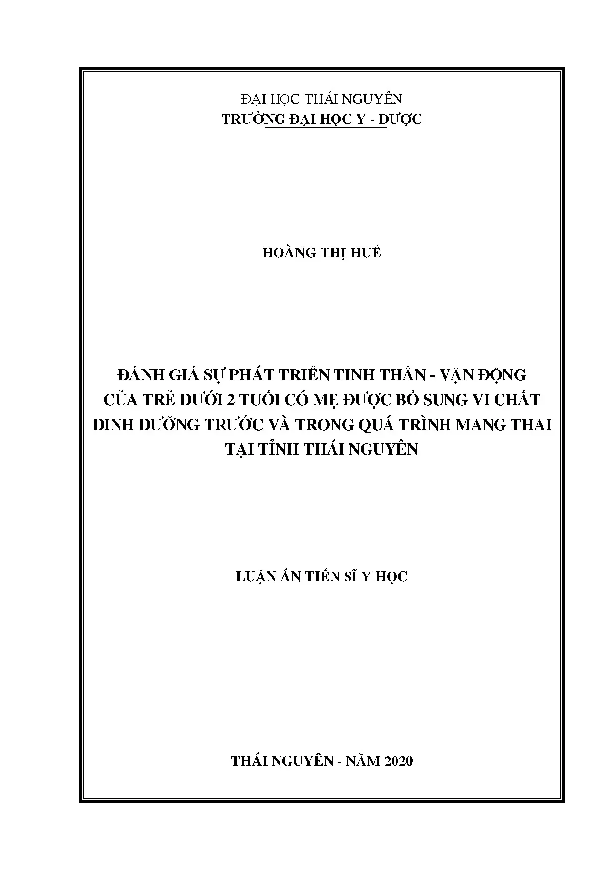 Đánh giá sự phát triển tinh thần vận động của trẻ dưới 2 tuổ
