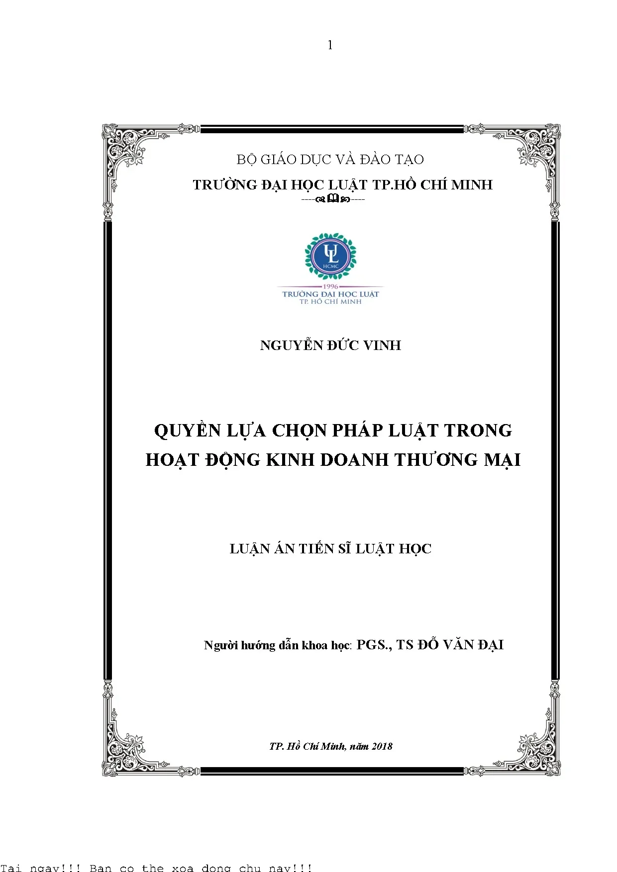 Quyền lựa chọn pháp luật trong hoạt động kinh doa